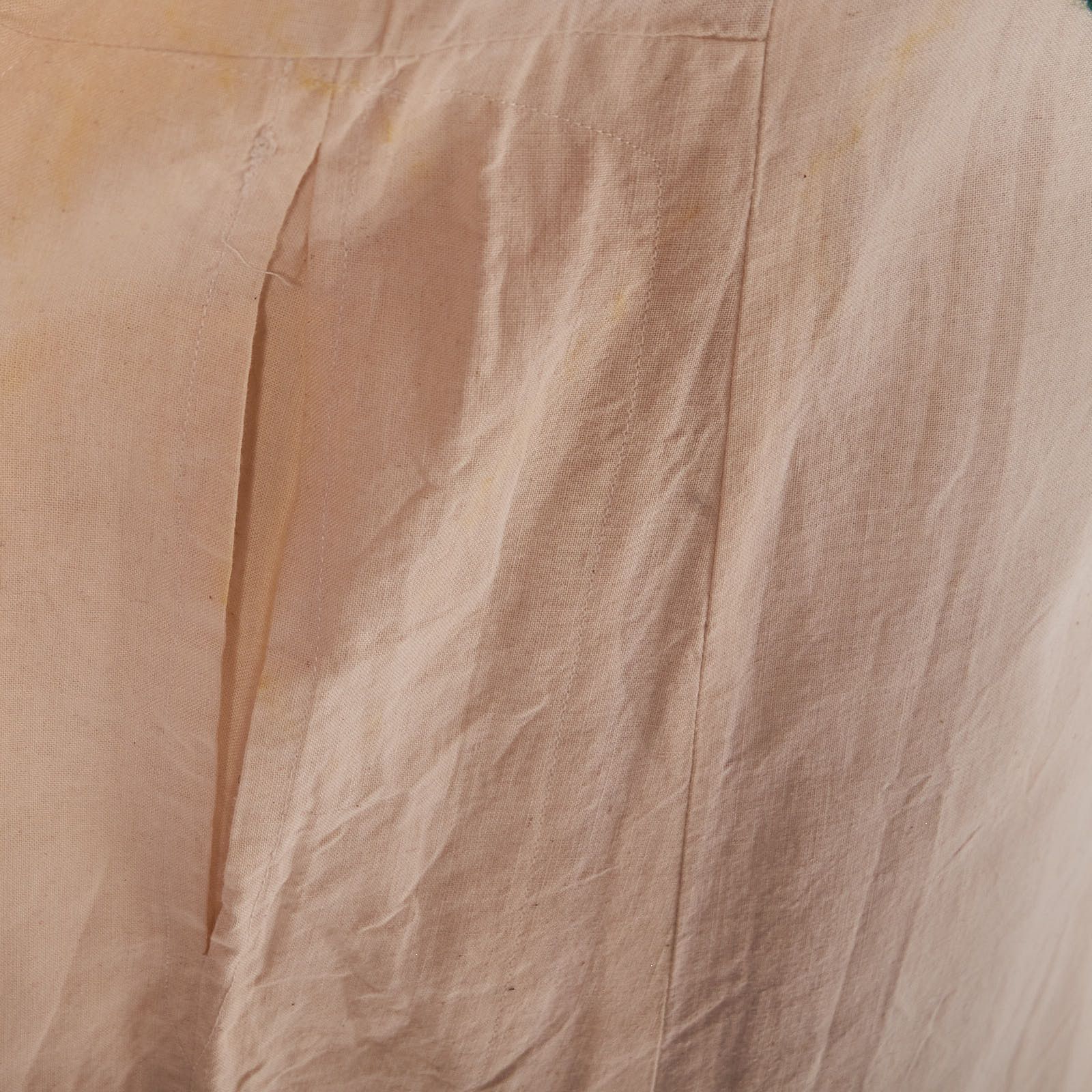 Vintage 1970s Cream Cord Embroidered Maxi Caftan Dress Size ONE SIZE - 8 Thumbnail