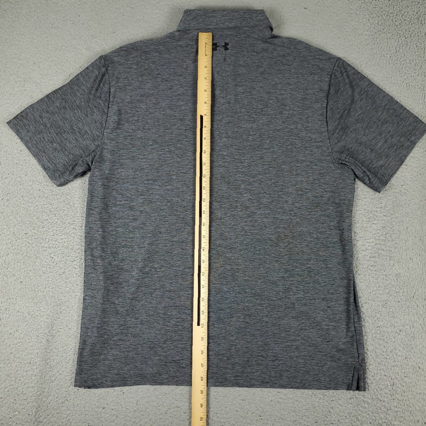 Under Armour Under Armour Polo Shirt Mens L Gray Solid Short Sleeve Collared Button Logo Golf Casual Activewear Size US L / EU 52-54 / 3 - 4 Thumbnail