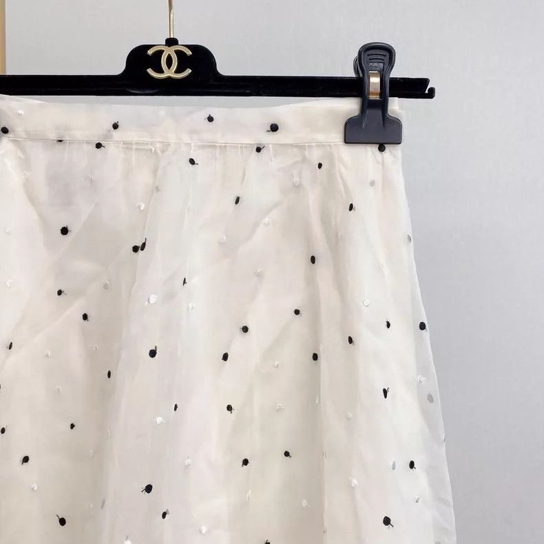Dior Dior White polka dot skirt Size 24" / US 00 / IT 34 - 4 Thumbnail
