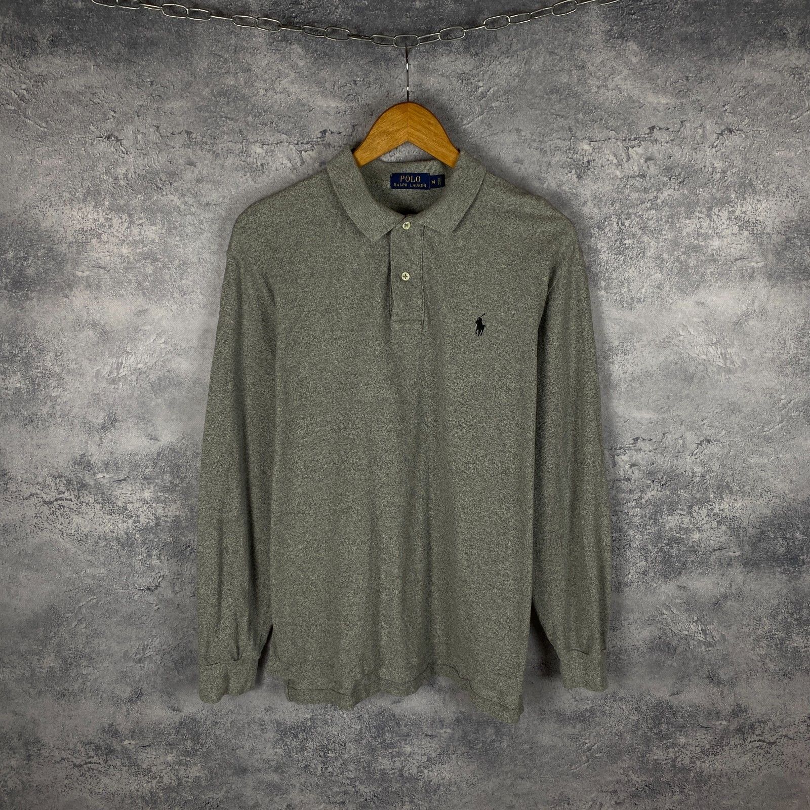 Polo Ralph Lauren Polo Ralph Lauren Polo Longsleeve Men's Size M Gray` Size US M / EU 48-50 / 2 - 1 Thumbnail