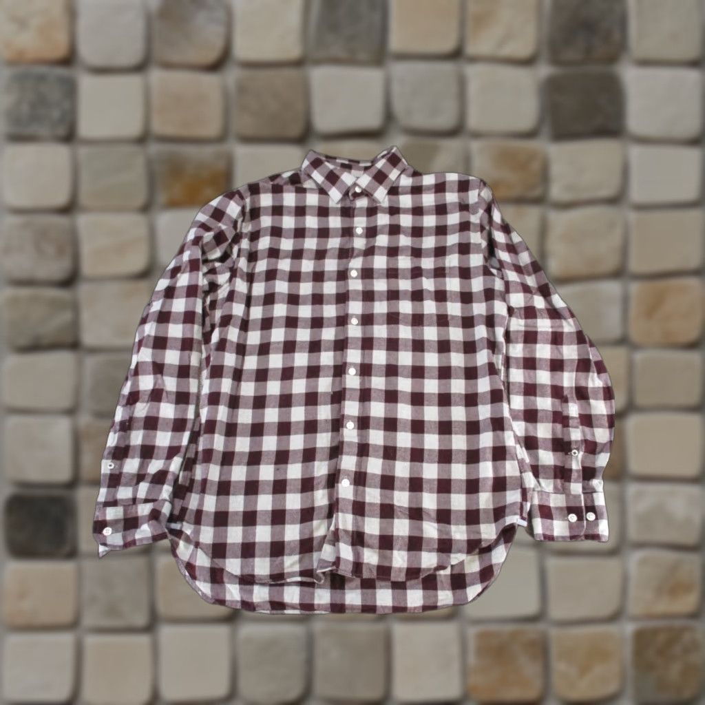 Bonobos Bonobos Flannel Shirt Mens Large Burgundy Gray Cotton Size US L / EU 52-54 / 3 - 1 Thumbnail
