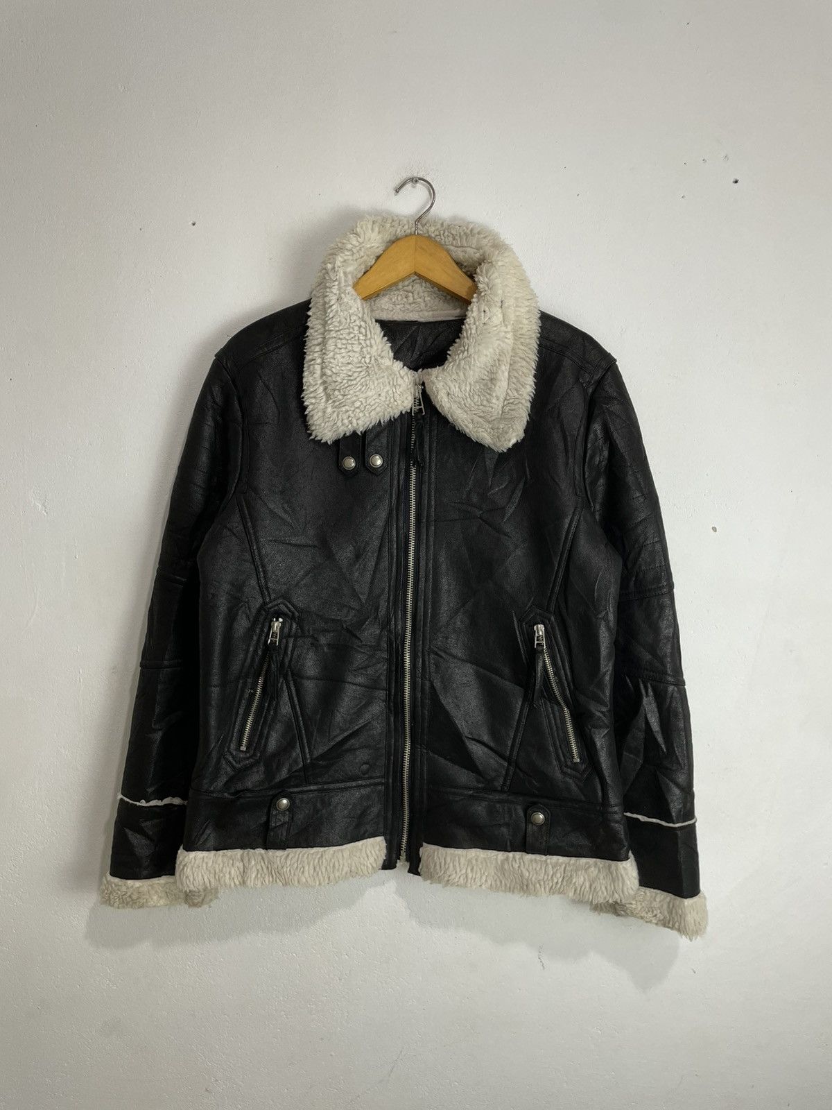 If Six Was Nine Guess Bondage Fur Jacket Fleece Lgb kmri Ifsix gothic style Size US L / EU 52-54 / 3 - 1 Thumbnail