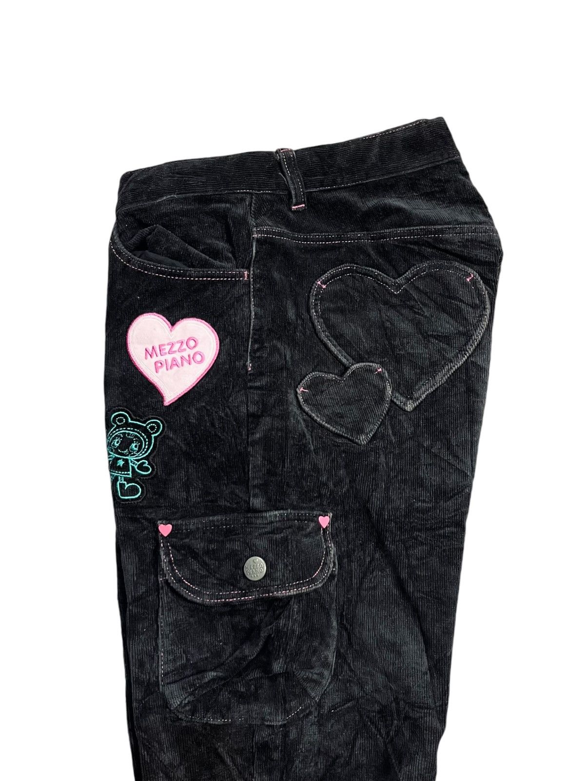 Angel Blue 2000s Mezzo Piano - Corduroy Mascots Flared Pants Size US 29 - 6 Thumbnail