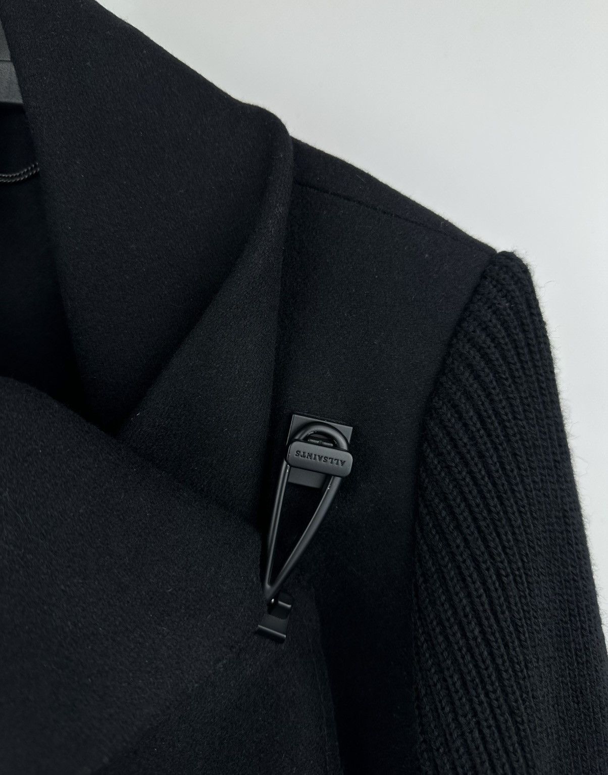 Allsaints AllSaints Monument Rib Coat Black Wool Blend Jacket UK 10 Size US M / EU 48-50 / 2 - 5 Thumbnail