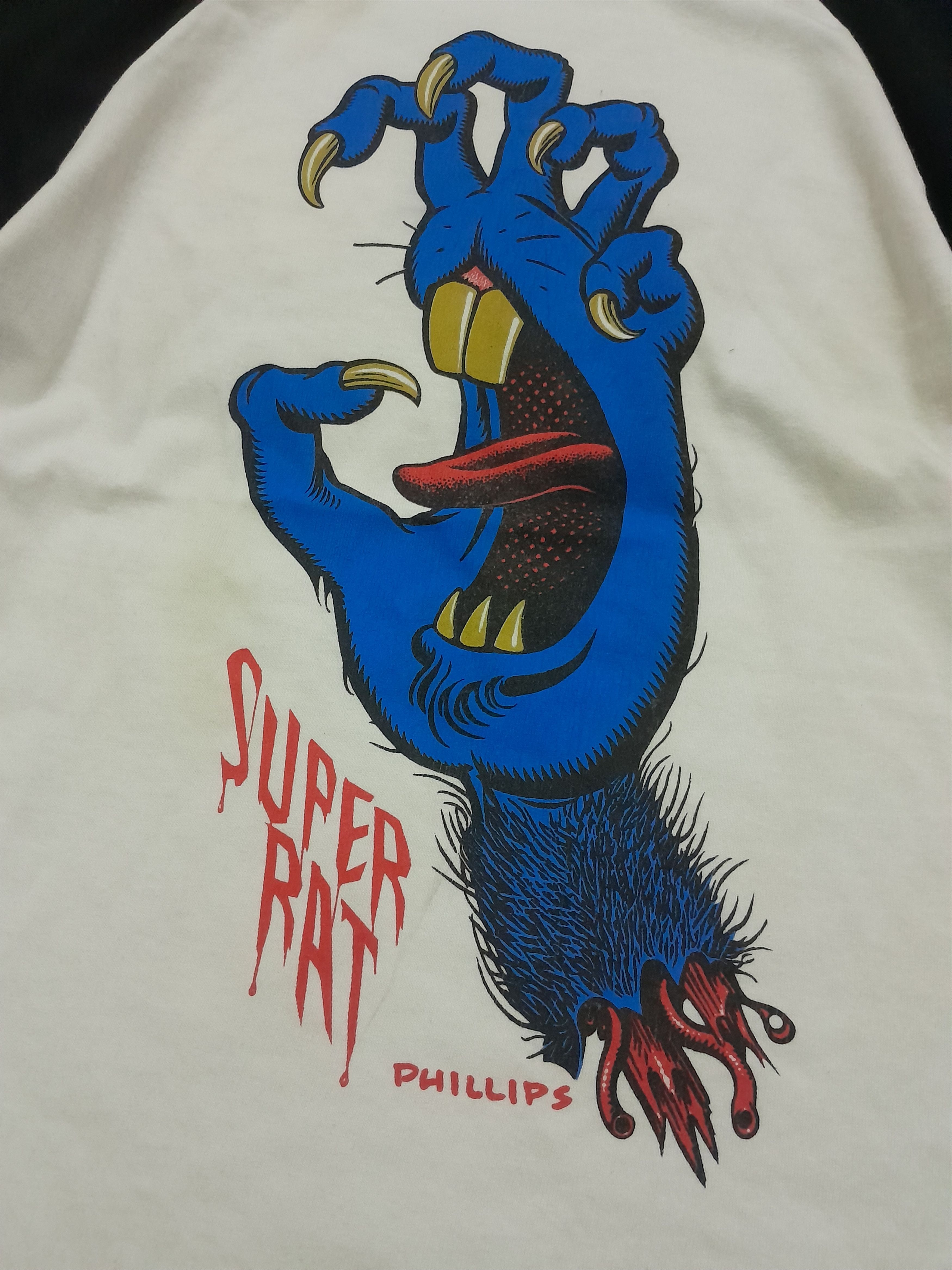 Santa Cruz Skateboards Pistol pocket jim phillip design super rat raglan shirt Size US M / EU 48-50 / 2 - 3 Thumbnail