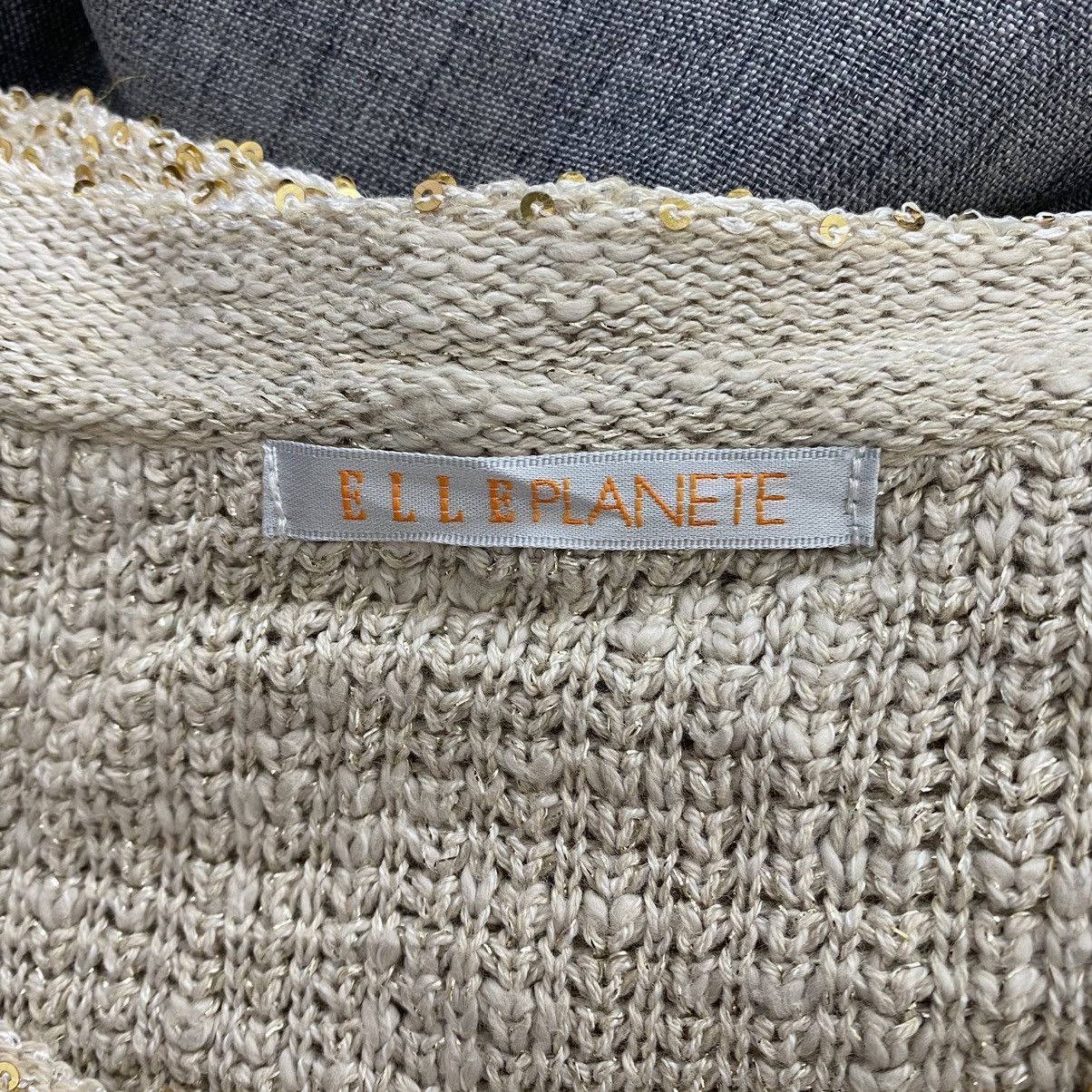 Other ELLE PLANETE Italian Designer Grey Knitwear Tweed Coat Size XS / US 0-2 / IT 36-38 - 5 Thumbnail