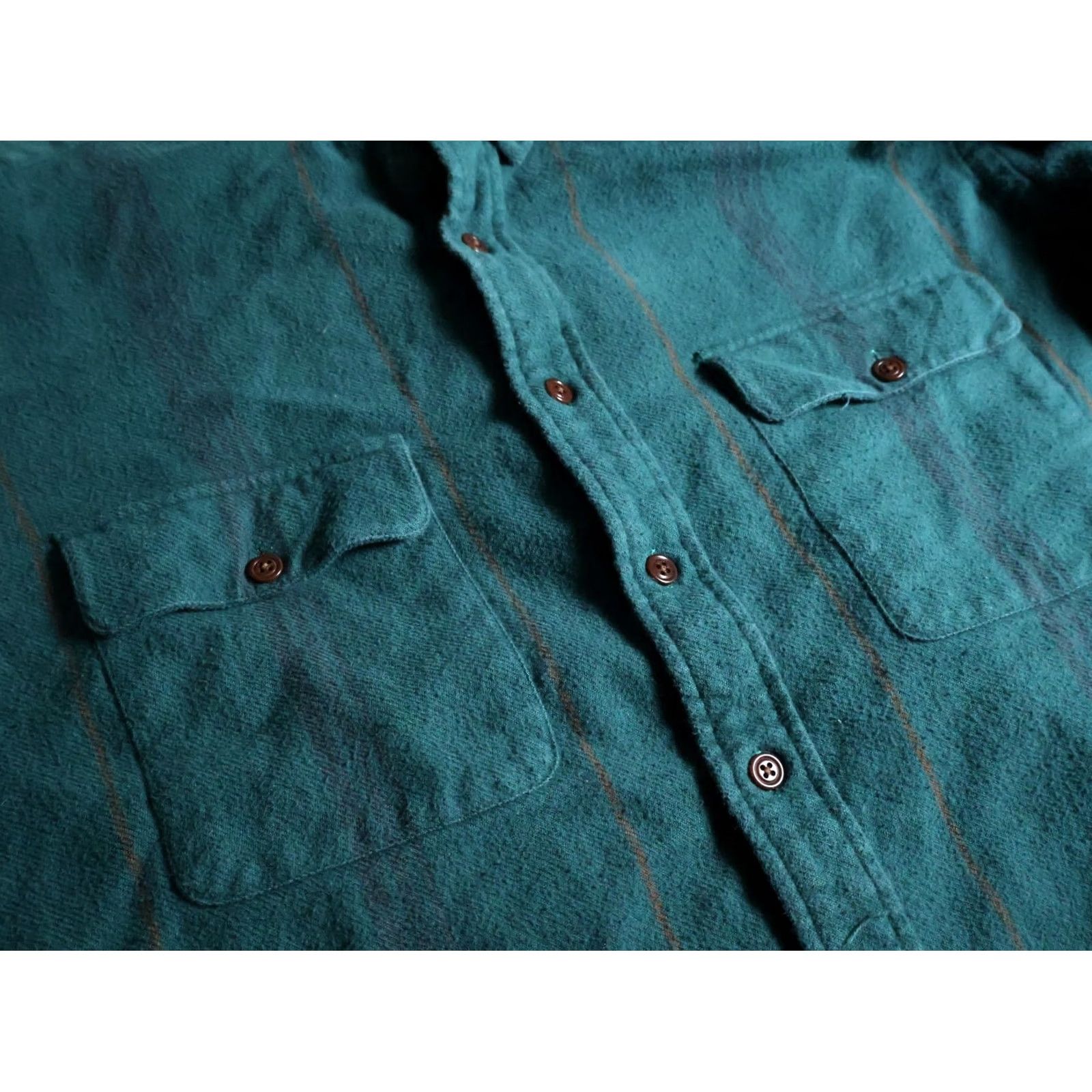 Polo Ralph Lauren Polo Ralph Lauren Flannel Shirt Striped Green Blue XL Men’s Button-Up Long Sleeve Casual Workwear VTG 90s Grunge Retro Hipster Green Shirt Mens XL Size US XL / EU 56 / 4 - 5 Thumbnail
