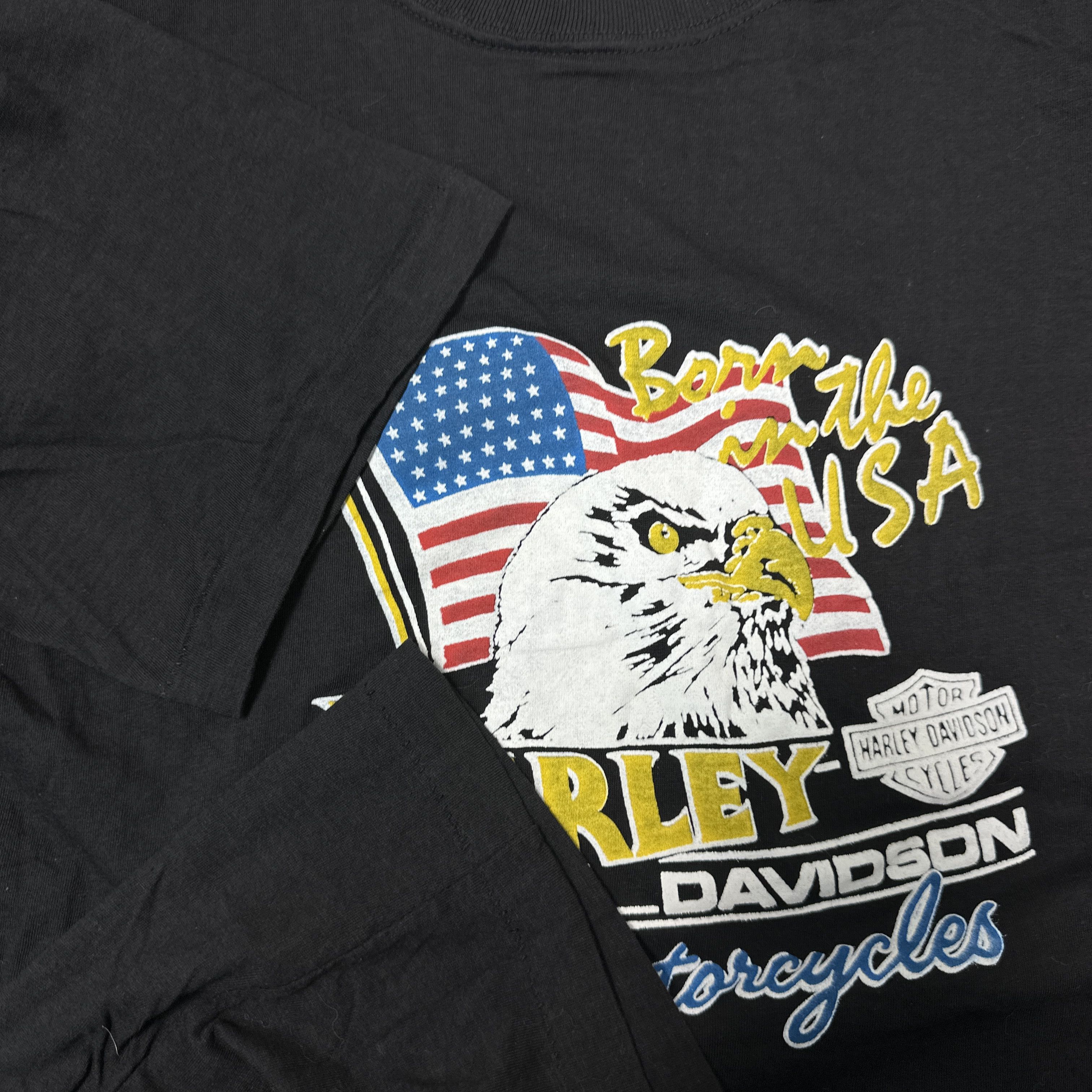 Harley Davidson Vintage Moto Biker Old School Harley Davidson T-shirt 90s Size US XL / EU 56 / 4 - 4 Thumbnail