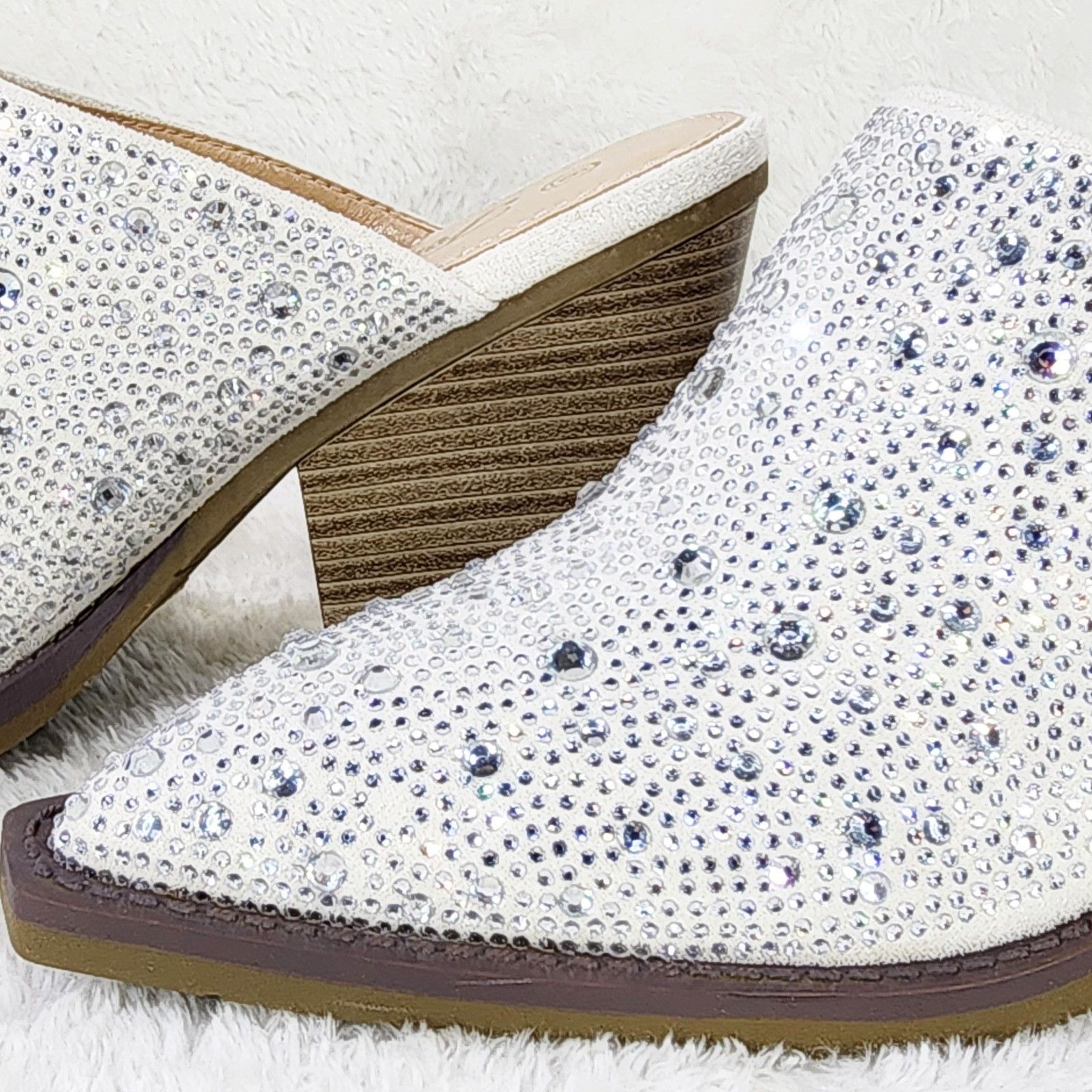 Other Vibes Western Cowgirl White Slip On Shoes Mules / Clogs Rhin Size US 8 / IT 38 - 6 Thumbnail