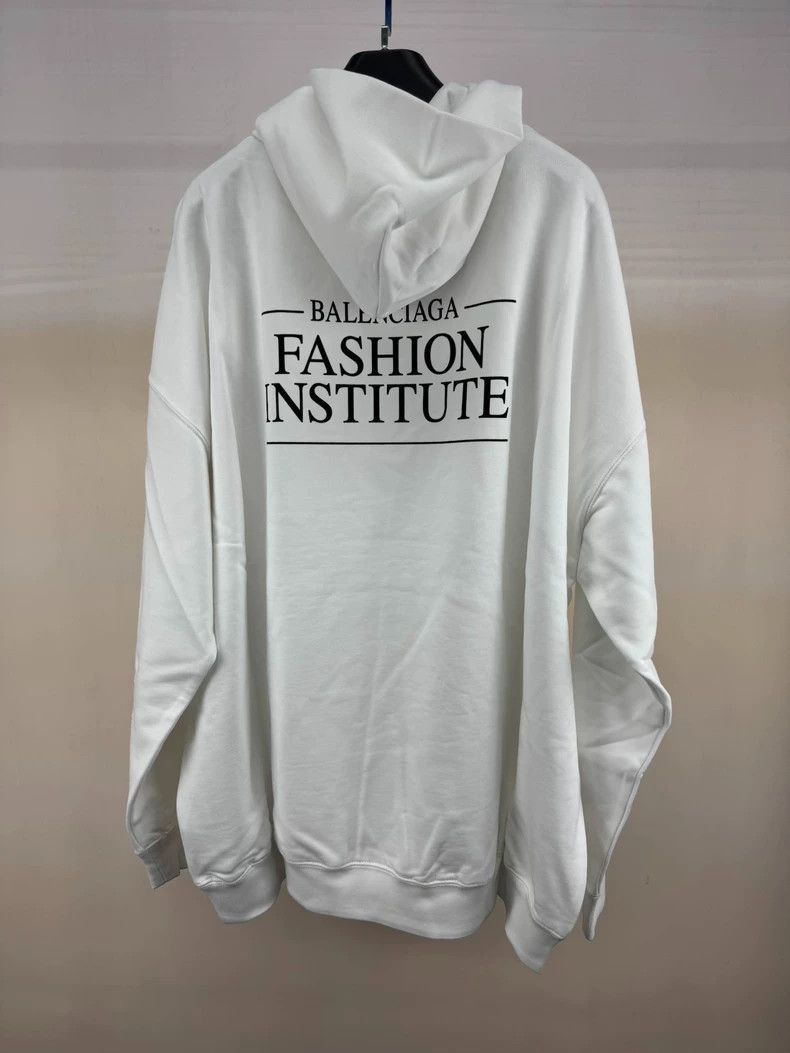Balenciaga Balenciaga Fashion Institute White Clothing Academy Hoodie- Size US XXS / EU 40 - 2 Thumbnail