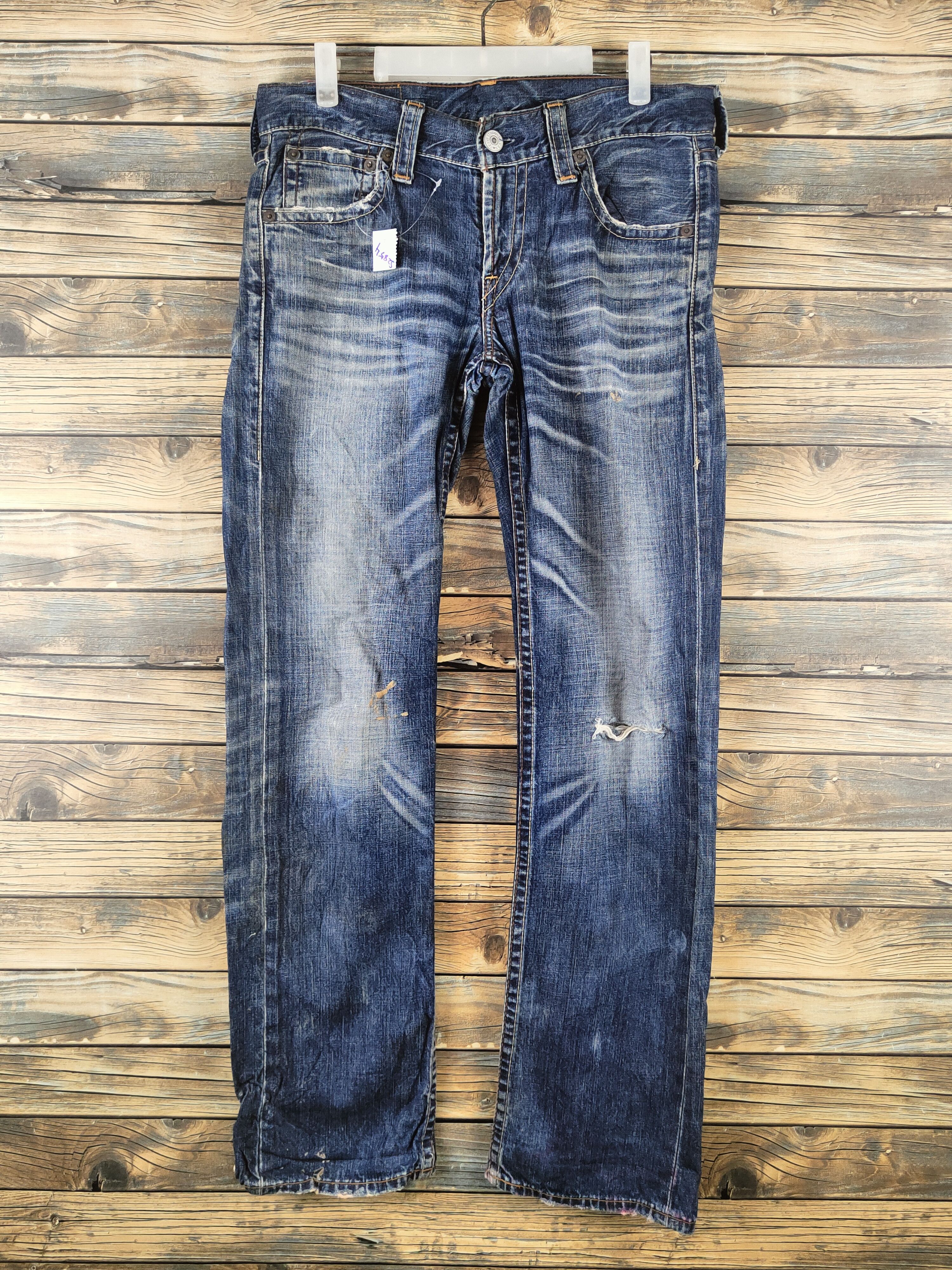 Levi's Dark Blue Distressed Ripped Jeans #S2854