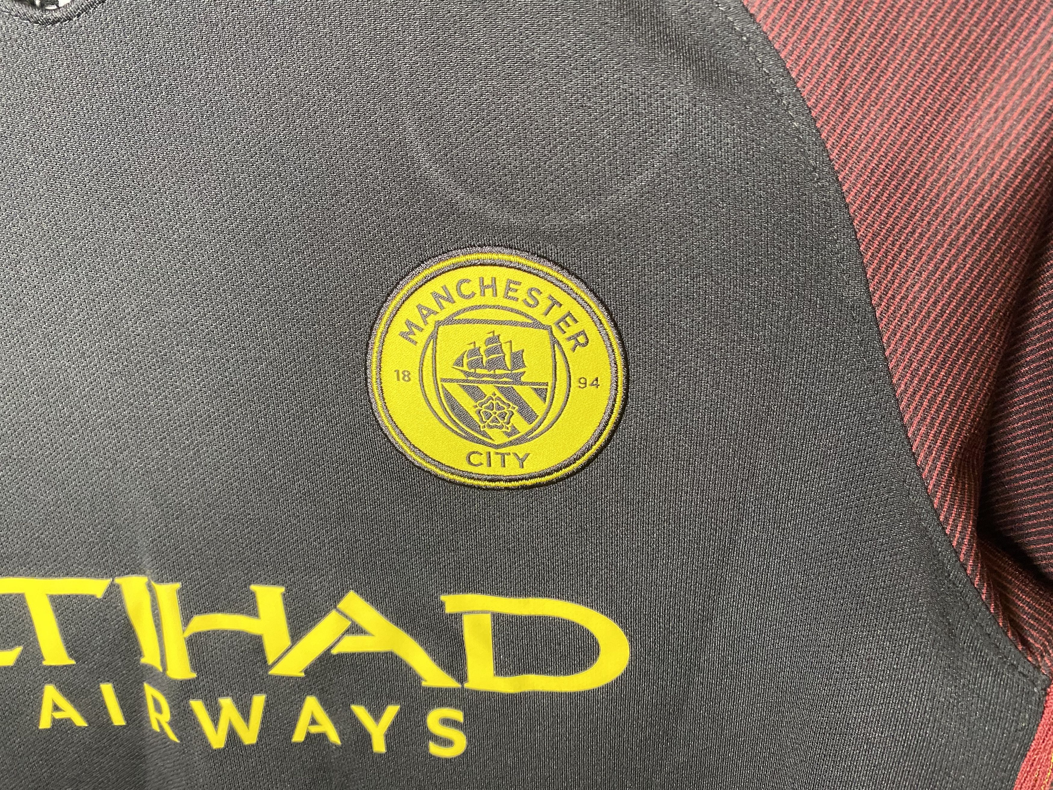 Nike MANCHESTER CITY 2016 2017 AWAY FOOTBALL SHIRT SOCCER JERSEY Size US XXS / EU 40 - 6 Thumbnail