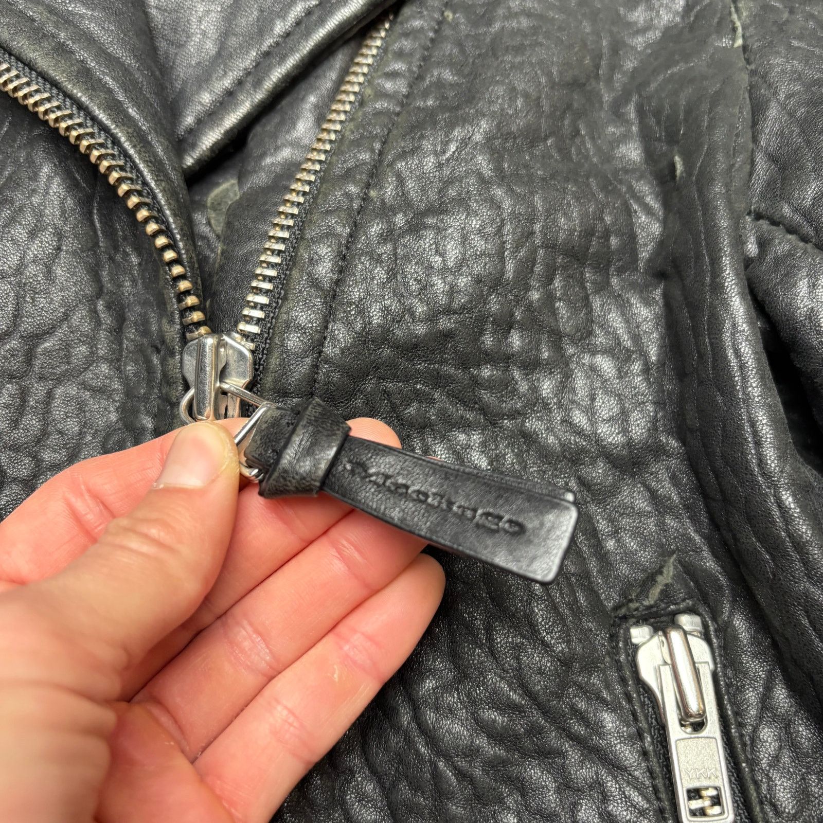 Mackage Mackage for Aritzia Pebbled Lamb Leather Jacket Womens Small Size S / US 4 / IT 40 - 12 Thumbnail