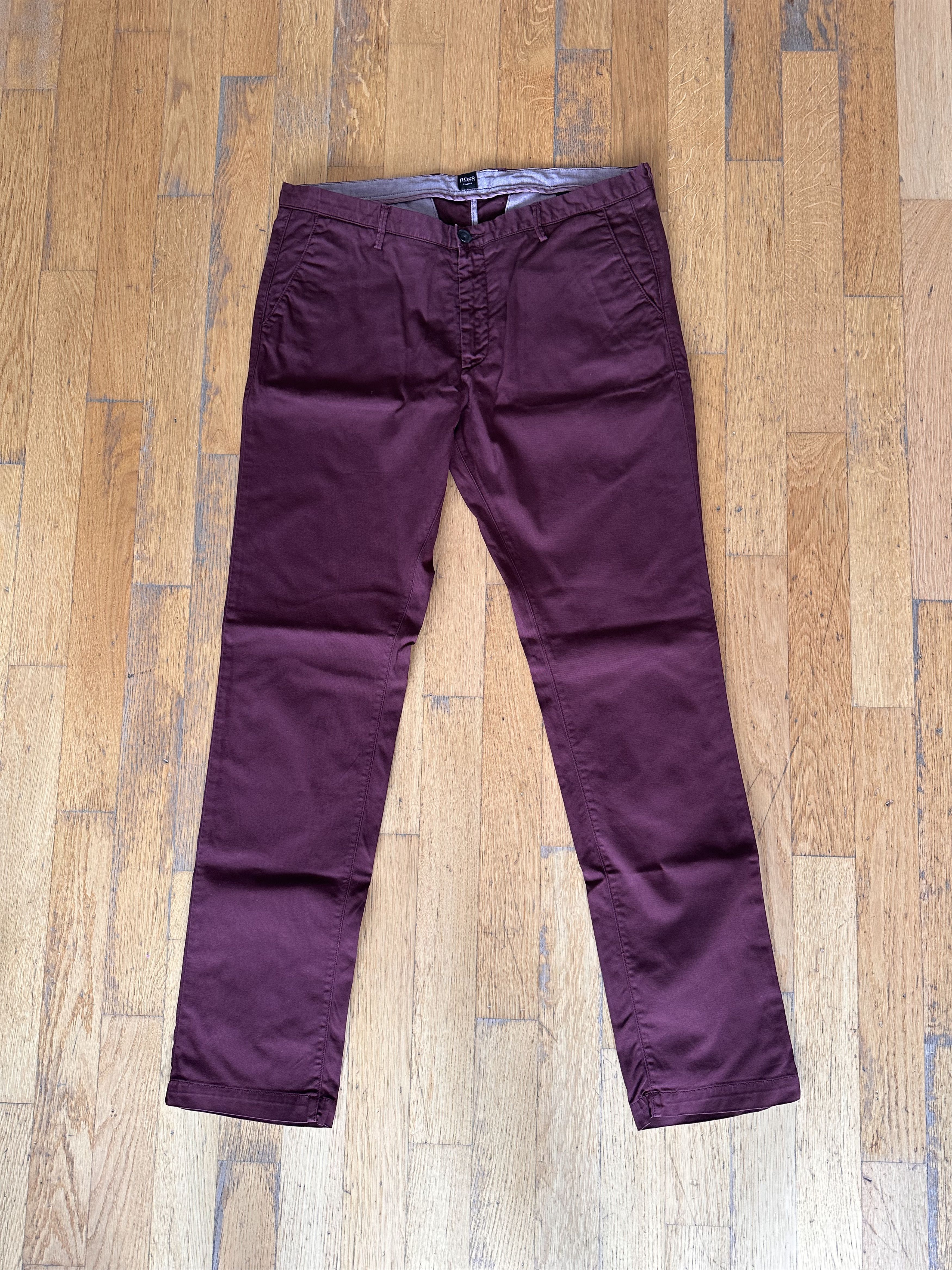 Hugo Boss Hugo Boss Maroon Stretch Chino Pants – EU 52 Made in Germany Size US 36 / EU 52 - 1 Thumbnail