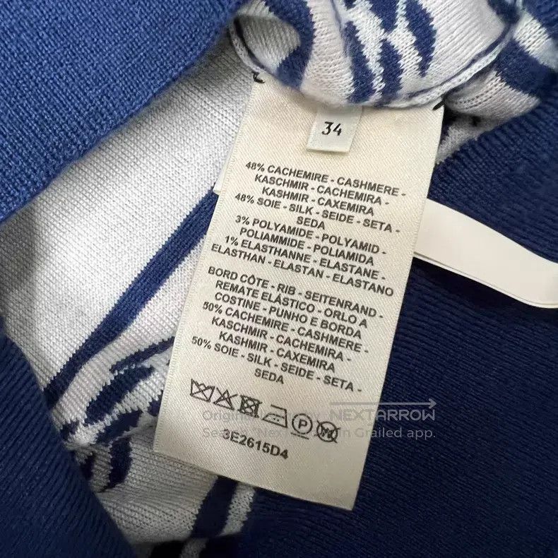 Hermes Hermes Pig Nose Cashmere Silk Short Sleeve Knit Top Size XXS / US 00 / IT 34 - 6 Thumbnail