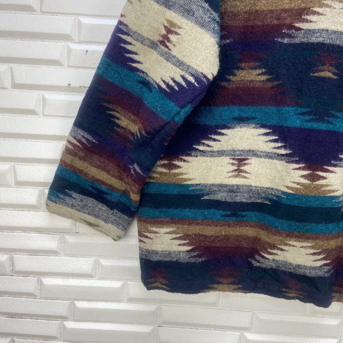 Japanese Brand × Native Vtg Japanese Brand Native Navajo Loose Polar Fleece Jacket Size US S / EU 44-46 / 1 - 12 Thumbnail