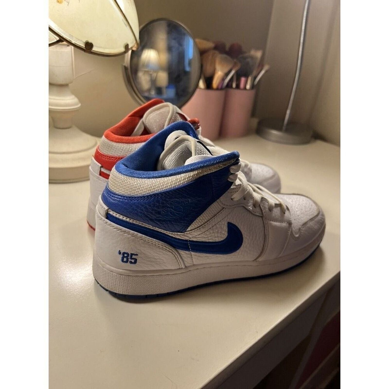 Nike Nike Air Jordan 1 Mid SE 85 White MultiColor Size 7Y Size US 7 / EU 40 - 3 Thumbnail