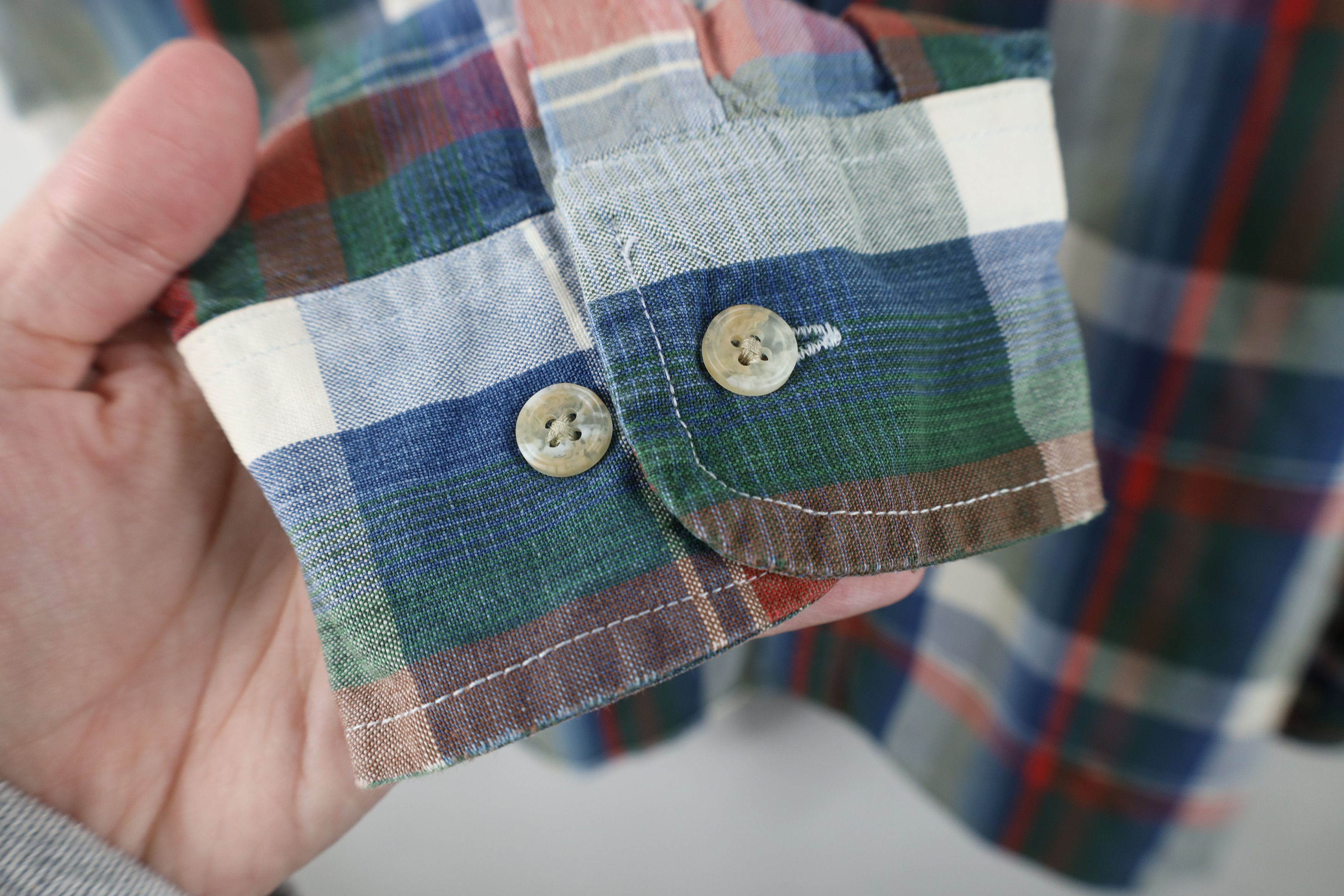 Vintage Vintage 90s Streetwear Rainbow Plaid Collared Button Shirt Size US XXL / EU 58 / 5 - 5 Thumbnail