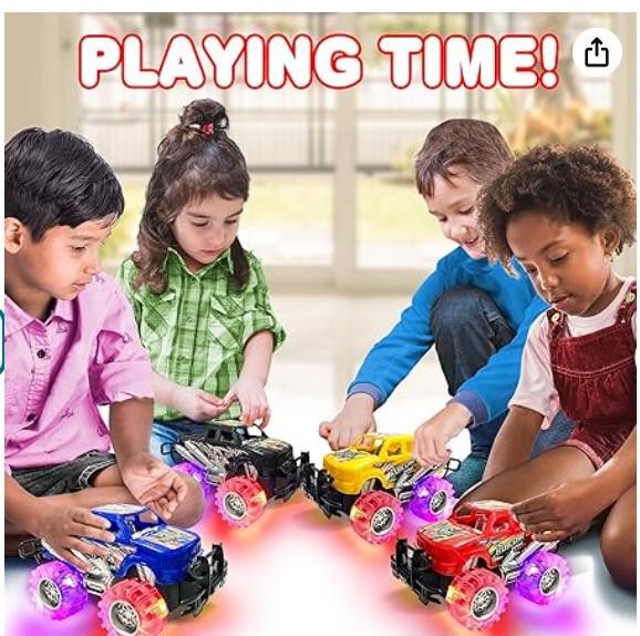 NBDN Nobrandedon 4 PACK Light Up Monster Trucks Set, Lights up! Size ONE SIZE - 5 Thumbnail