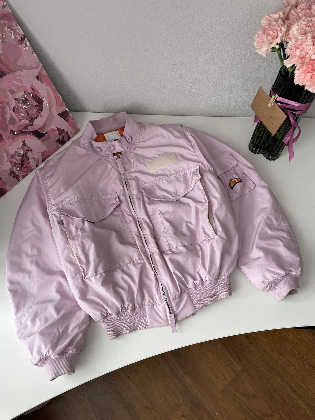JET SET × Japanese Brand Jet Set Bomber Jacket Boxy Fit Parachute Y2K Streetwear Size XS / US 0-2 / IT 36-38 - 3 Thumbnail
