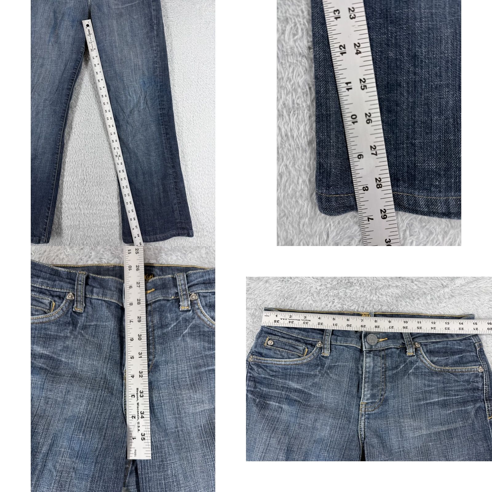 Vintage VINTAGE KUT from the KLOTH Women's Jeans Bootcut Low Rise Stretch Denim Size 28 Blue Size 28" / US 6 / IT 42 - 8 Thumbnail