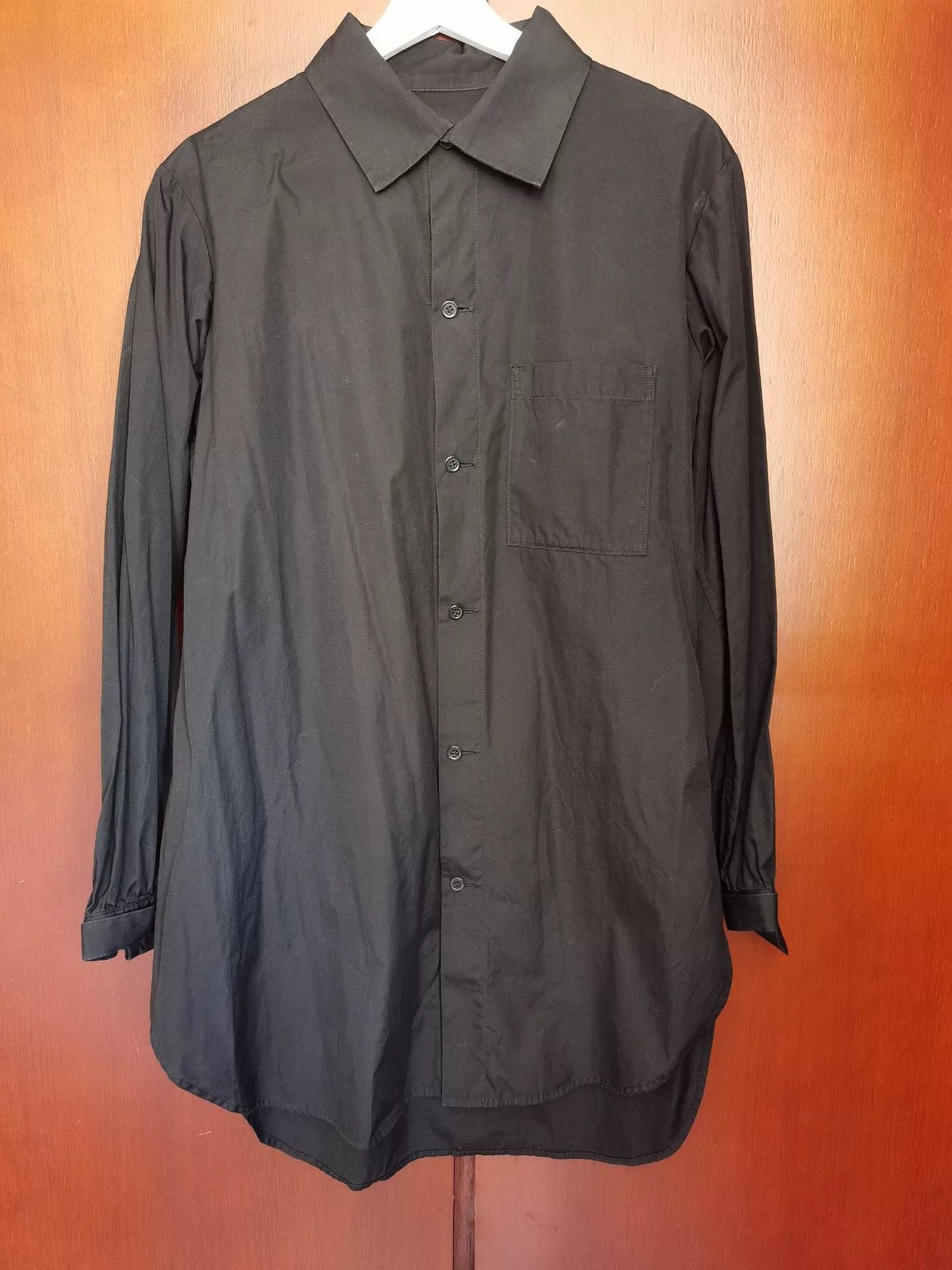 Y's Y's Black Cotton Long Sleeve Shirt Size M / US 6-8 / IT 42-44 - 1 Thumbnail