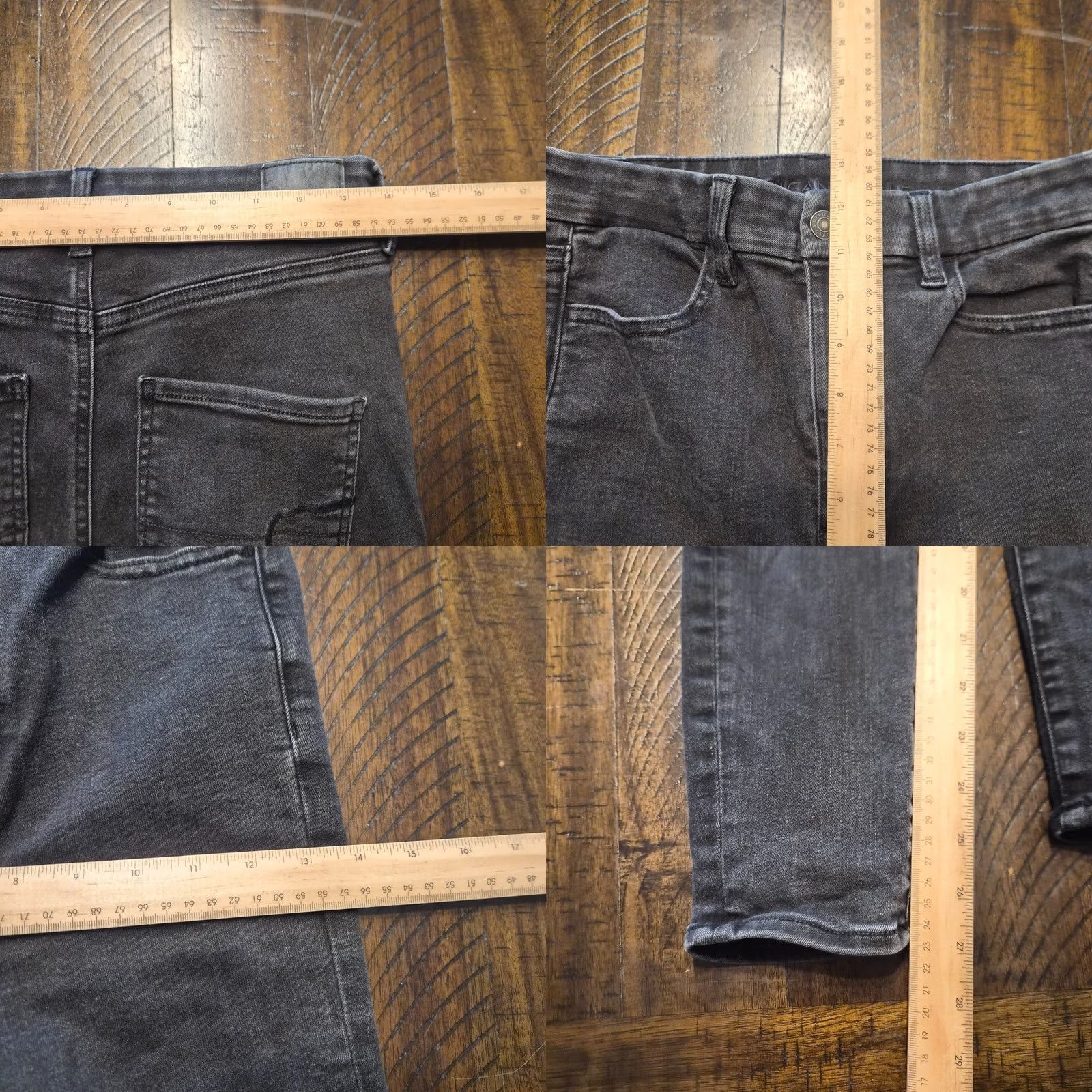 American Eagle Outfitters American Eagle Women Jeans Jegging Black Stretch Short Highest Rise Sz 8 Size 30" / US 8 / IT 44 - 8 Thumbnail