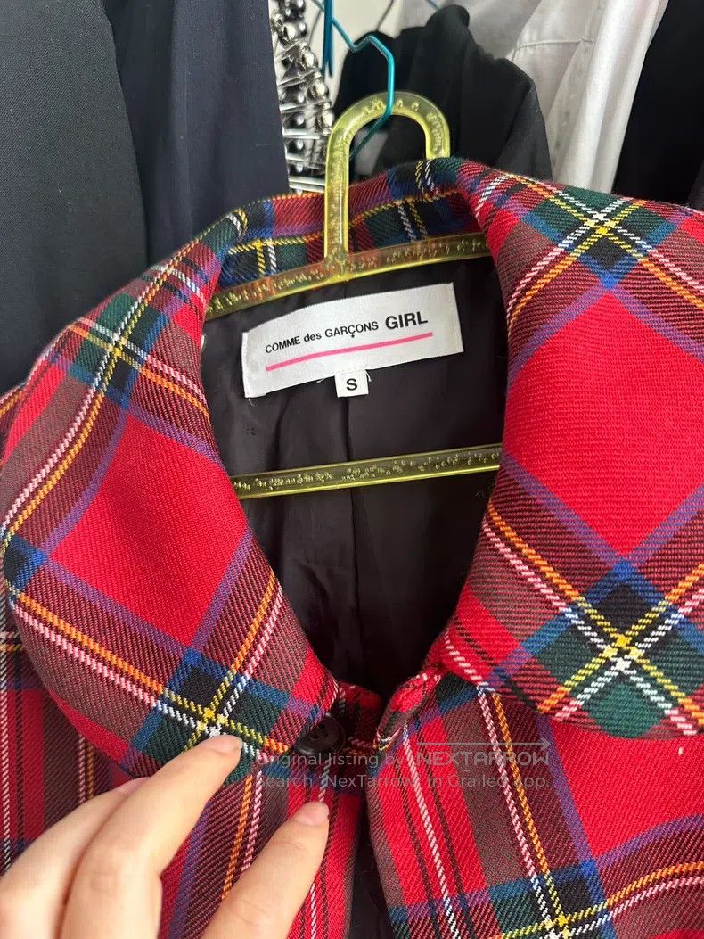 Comme des Garcons Comme Des Garcons Red Plaid Wool Jacket Size S Size S / US 4 / IT 40 - 2 Thumbnail
