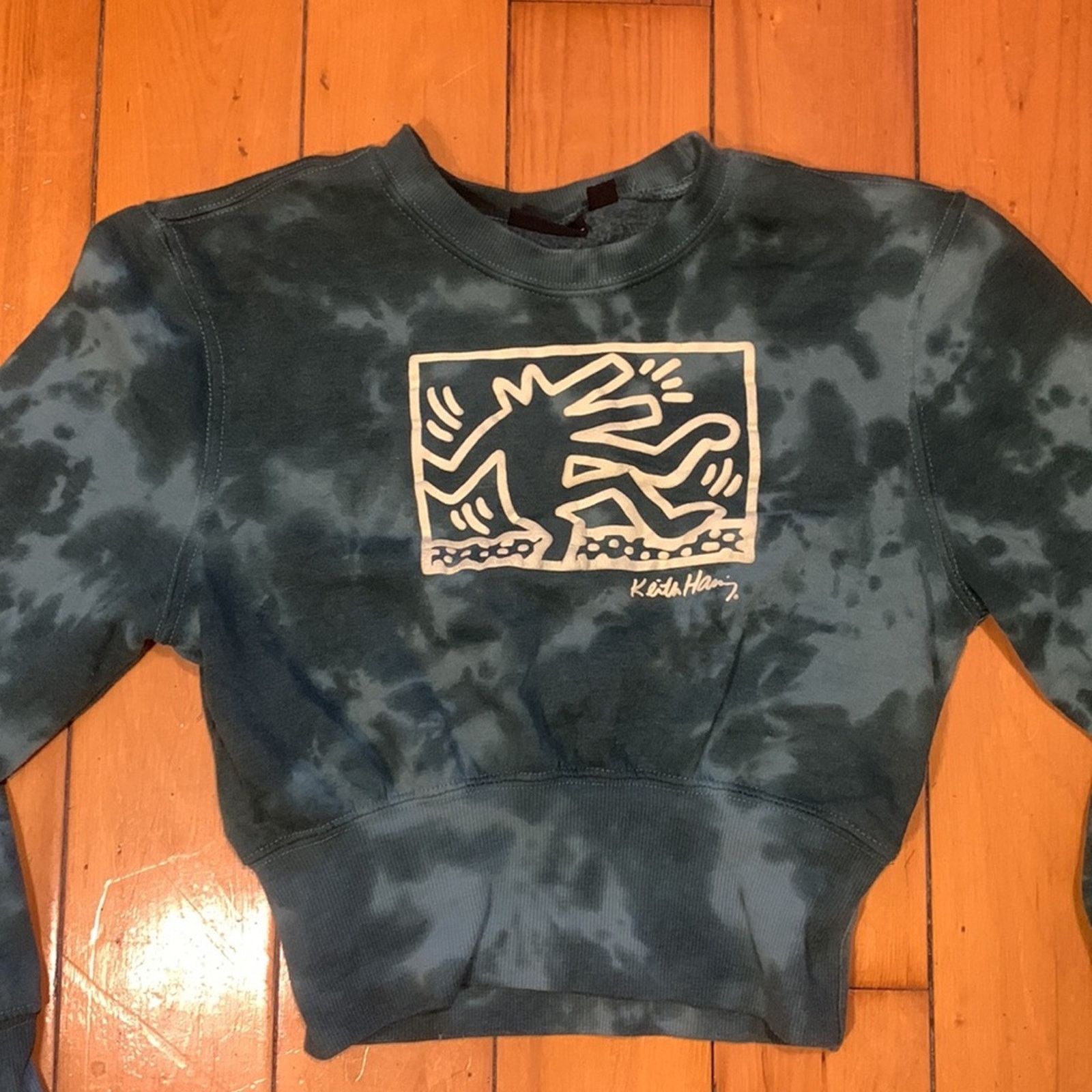 Keith Haring Keith Haring tie dye cropped sweatshirt dancing barking dog Size S / US 4 / IT 40 - 4 Thumbnail