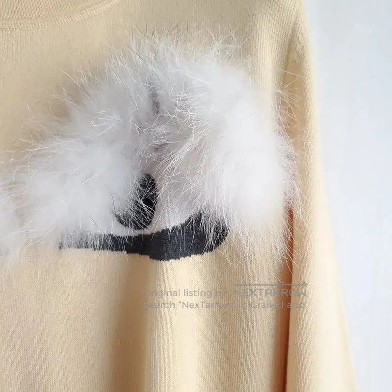 Fendi Fendi Yellow Wool Long Sleeve Knitted Sweater . Size S / US 4 / IT 40 - 2 Thumbnail