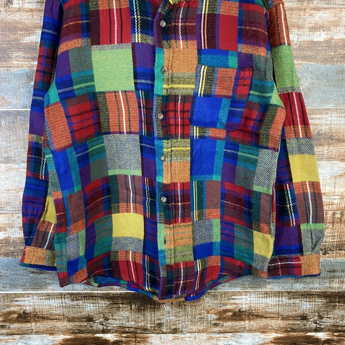 Japanese Brand DL Jungle Strom checkered Red Shirt #C909 Size US L / EU 52-54 / 3 - 3 Thumbnail