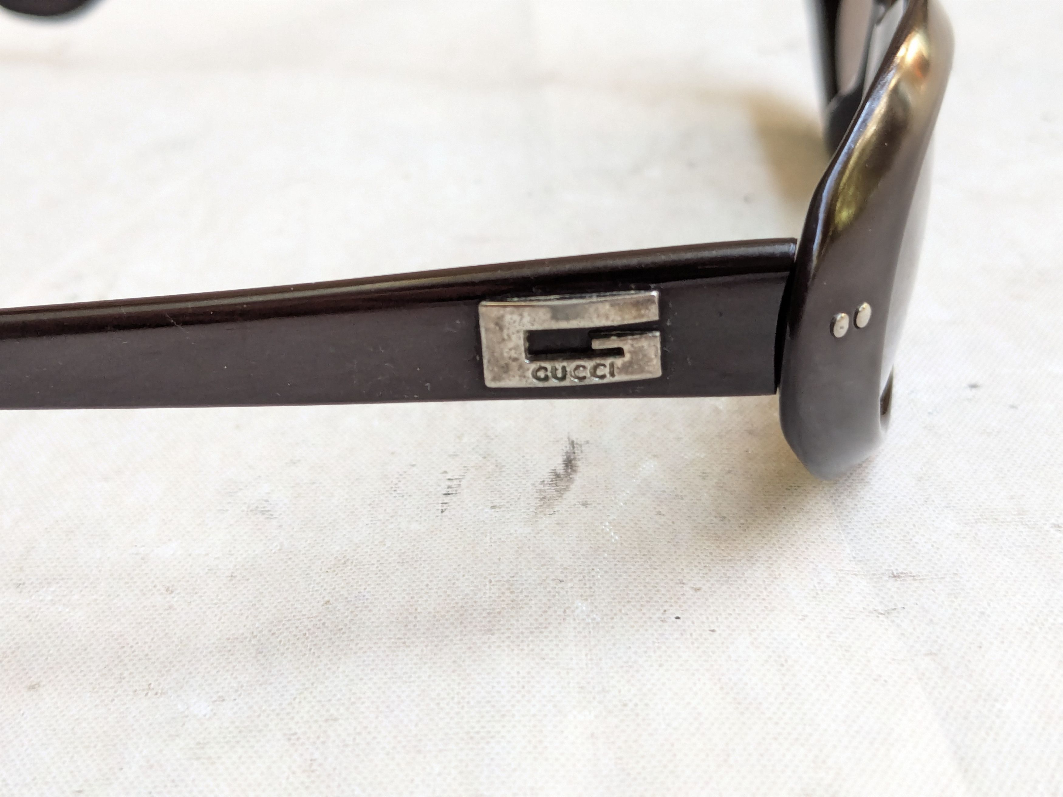 Gucci × Vintage Gucci Sunglasses GG2413/N/S Brown Y2K Oval Size ONE SIZE - 8 Thumbnail