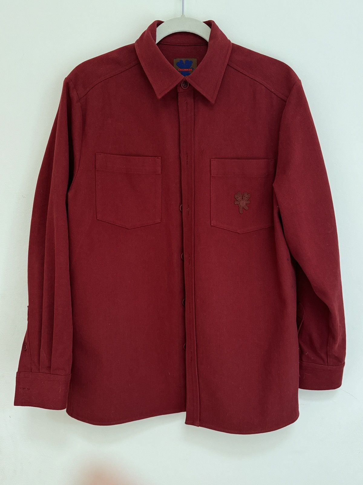 image of Heaven By Marc Jacobs Denim Button Up in Red, Men's (Size Small)