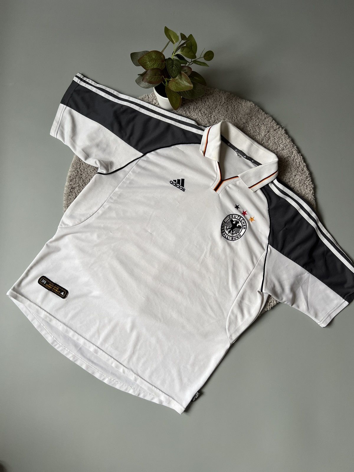 Adidas × Vintage Adidas Deutscher Fussball Bund 2000-2001 Home Jersey Vintage Size US L / EU 52-54 / 3 - 3 Thumbnail