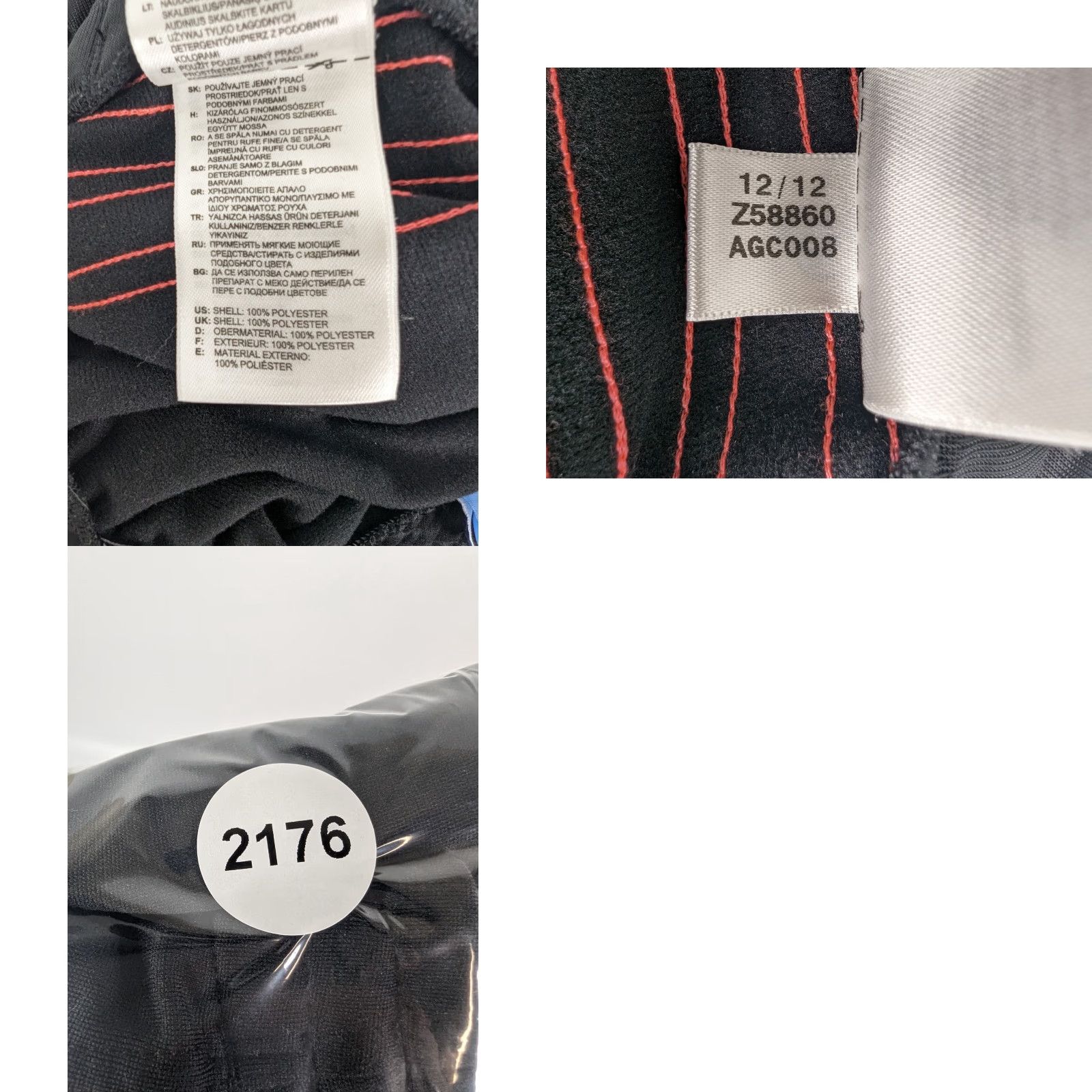 Adidas Adidas Track Pants Striped Elastic Waist Men M Salmon Pink Black Stripes Name Spellout Pockets Size US 31 - 9 Thumbnail