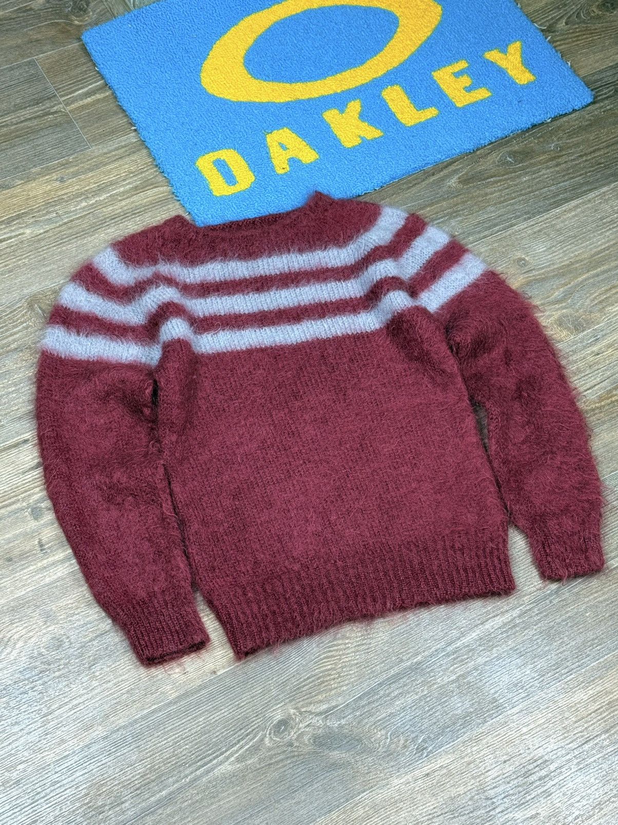 Howlin By Morrison × Howlin' Howlin by Morrison Stripped Red Mohair Crewneck Sweater Size US S / EU 44-46 / 1 - 1 Thumbnail