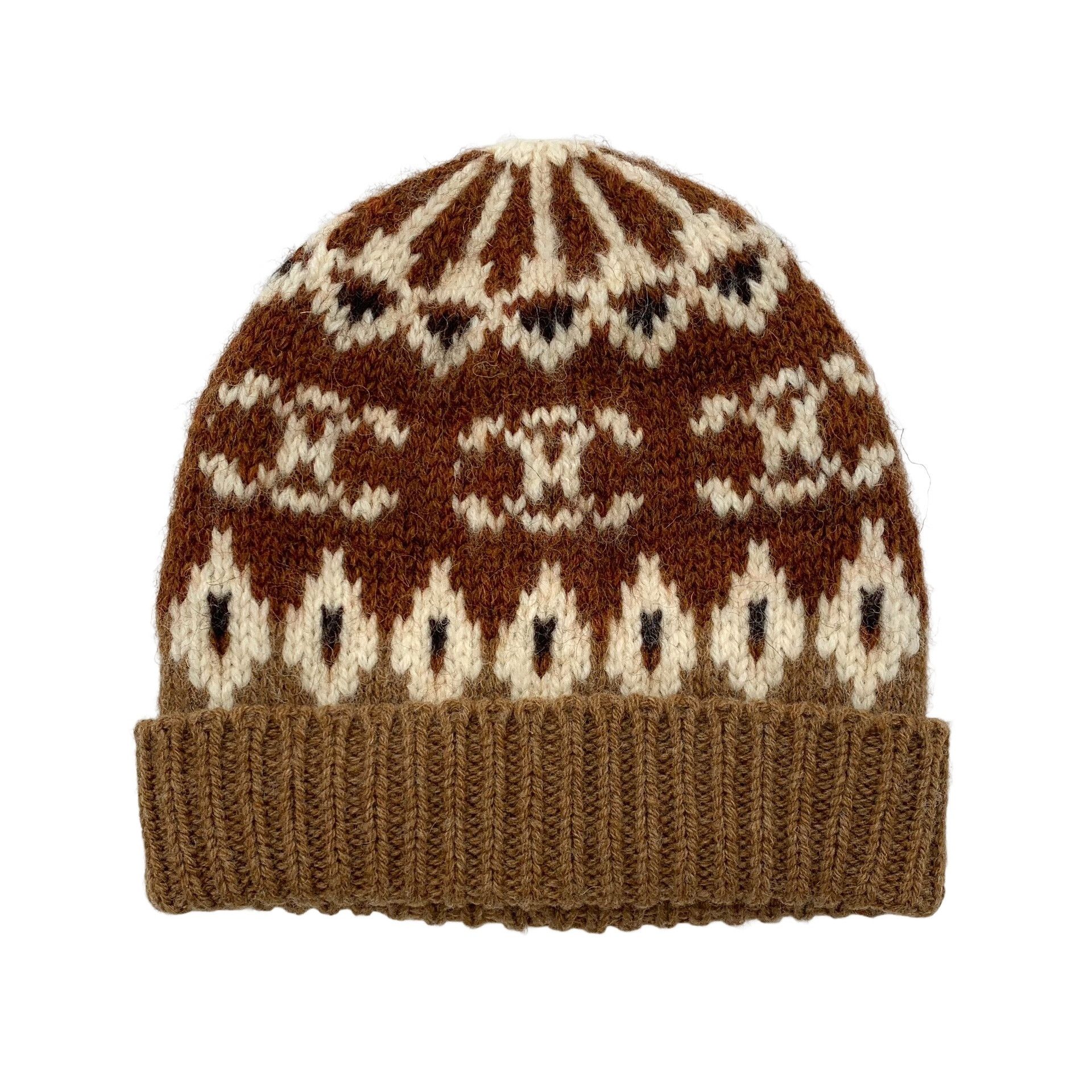 Celine Celine Triomphe Fair Isle Wool Beanie ONE SIZE Size ONE SIZE - 1 Thumbnail