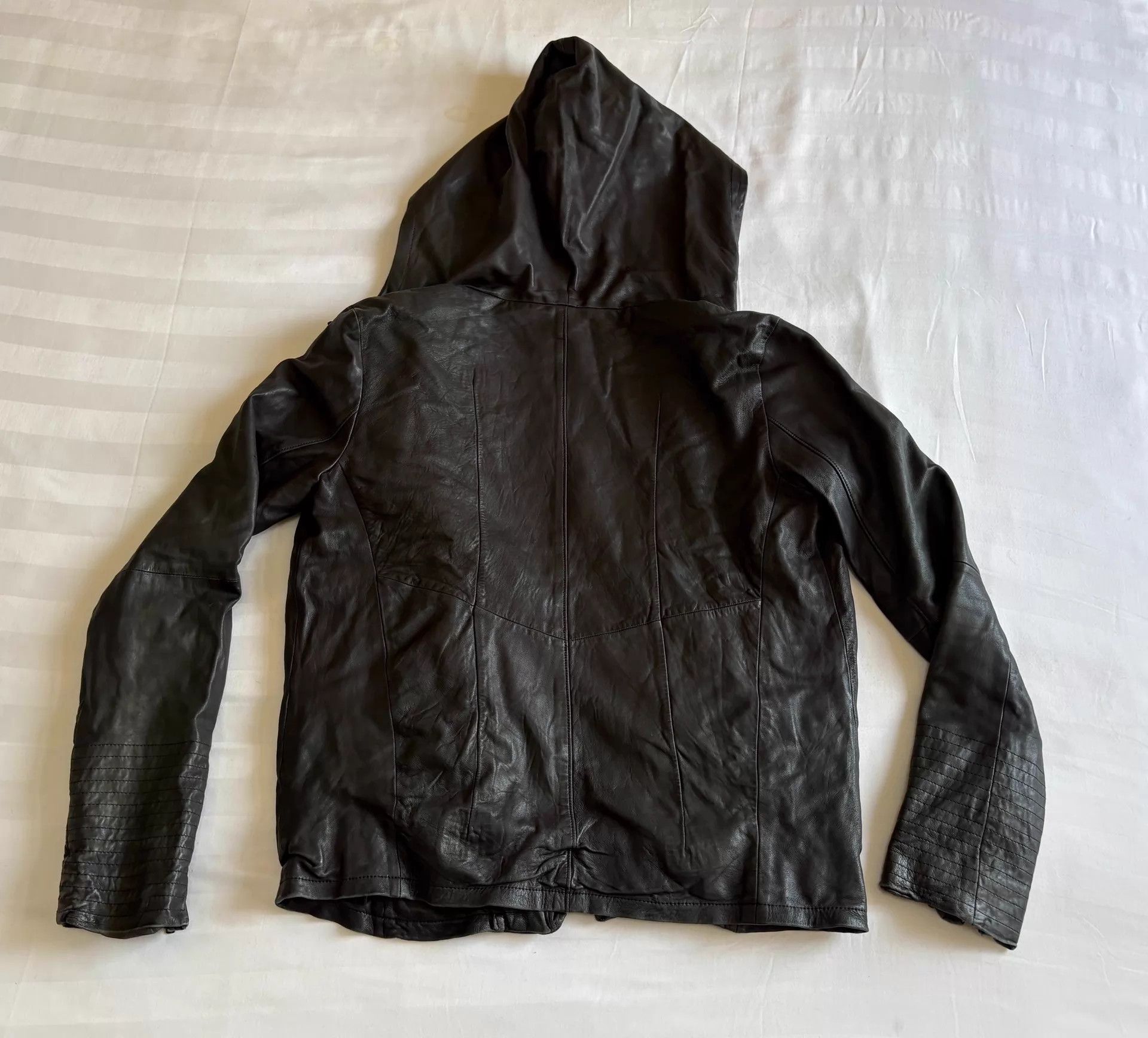 Ekam Ekam Japanese Vintage Lambskin Pleated Leather Jacket XS-S Size US XS / EU 42 / 0 - 8 Thumbnail