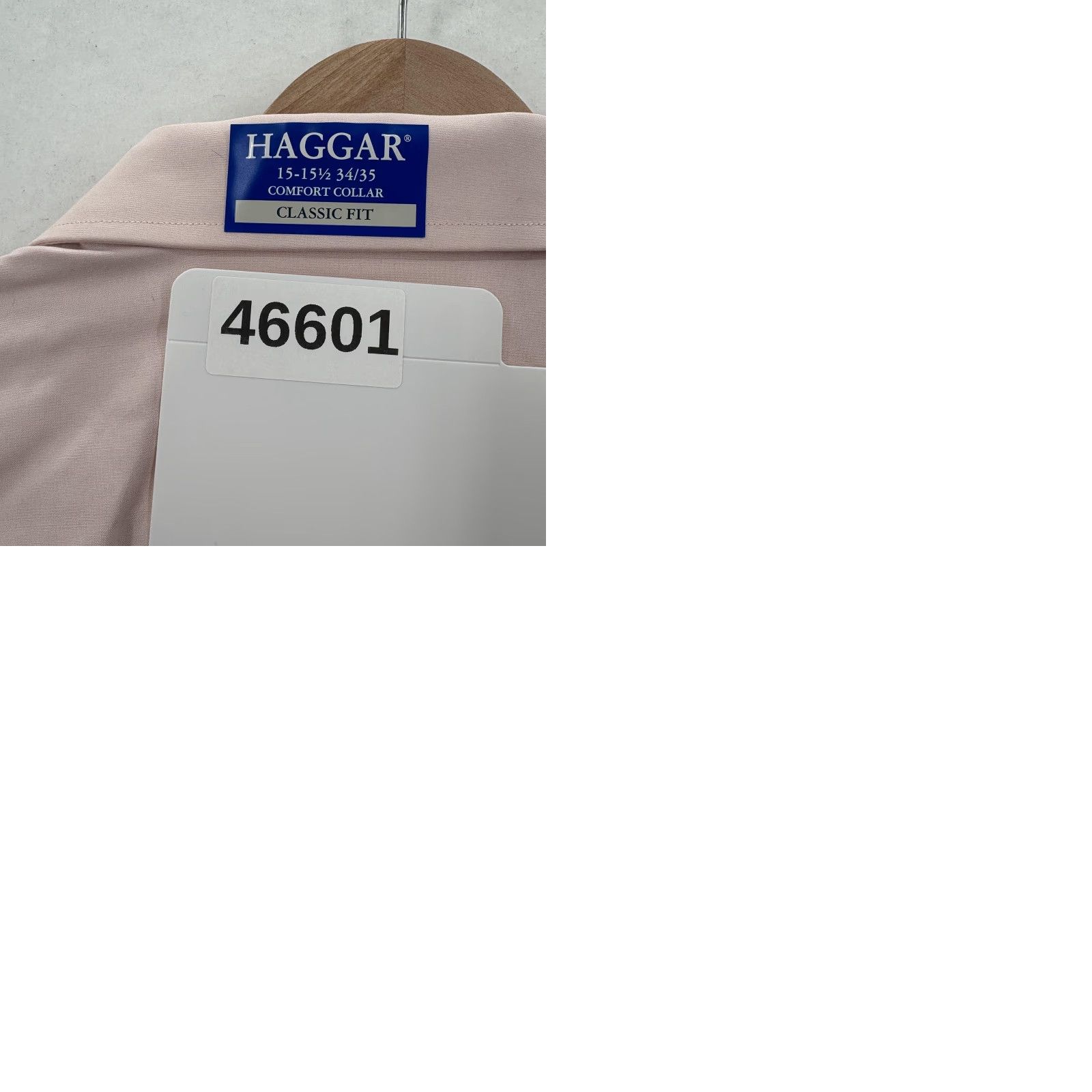 Haggar Haggar Mens Dress Shirt 15.5 34/35 Pink Classic Fit Stretch Wrinkle Resistant Cotton Spandex Long Sleeve Barrel Cuff Business Size US L / EU 52-54 / 3 - 10 Thumbnail