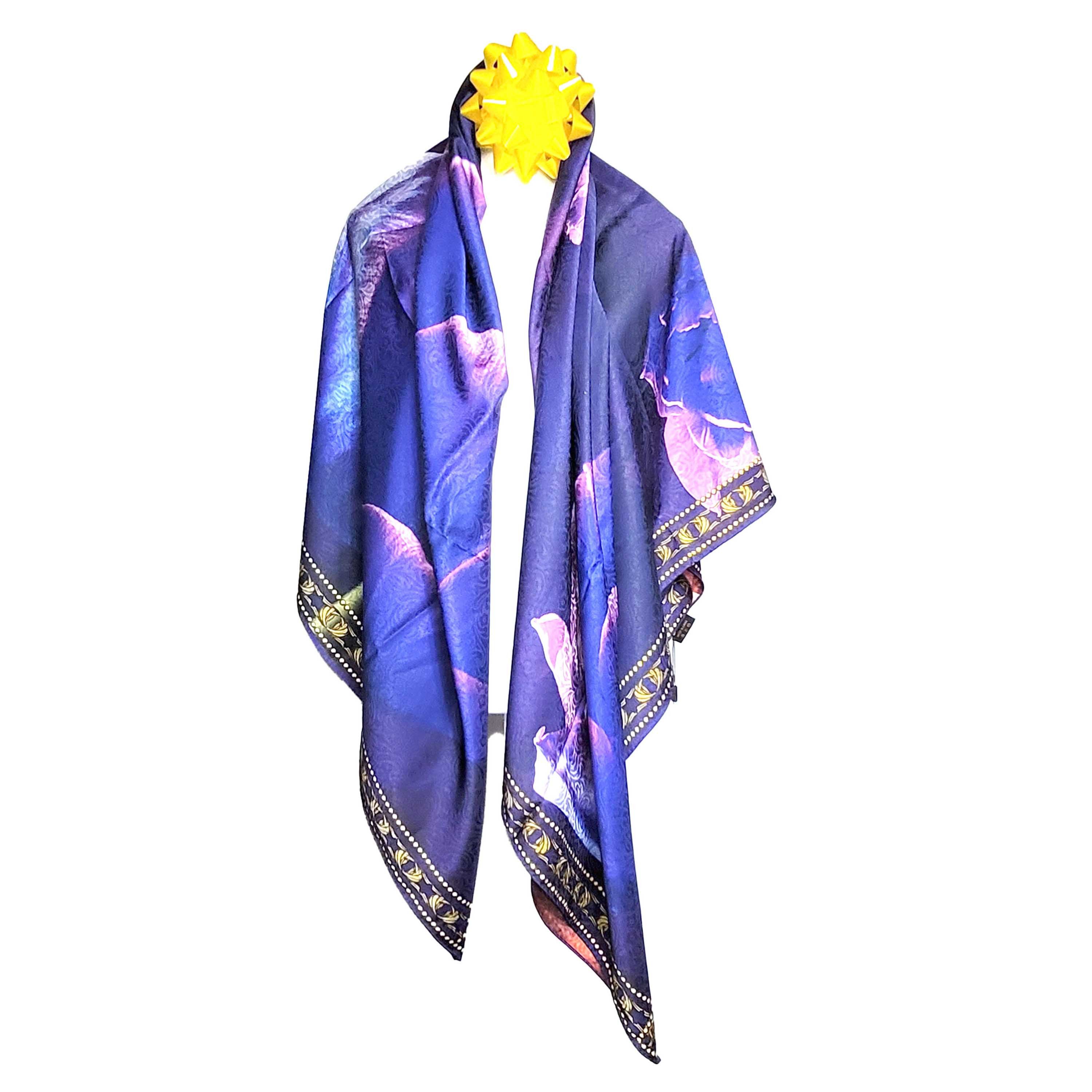 Other NWT Double Sided Silk Scarf 52"x52" Large Square Wrap 3232 Size ONE SIZE - 9 Thumbnail