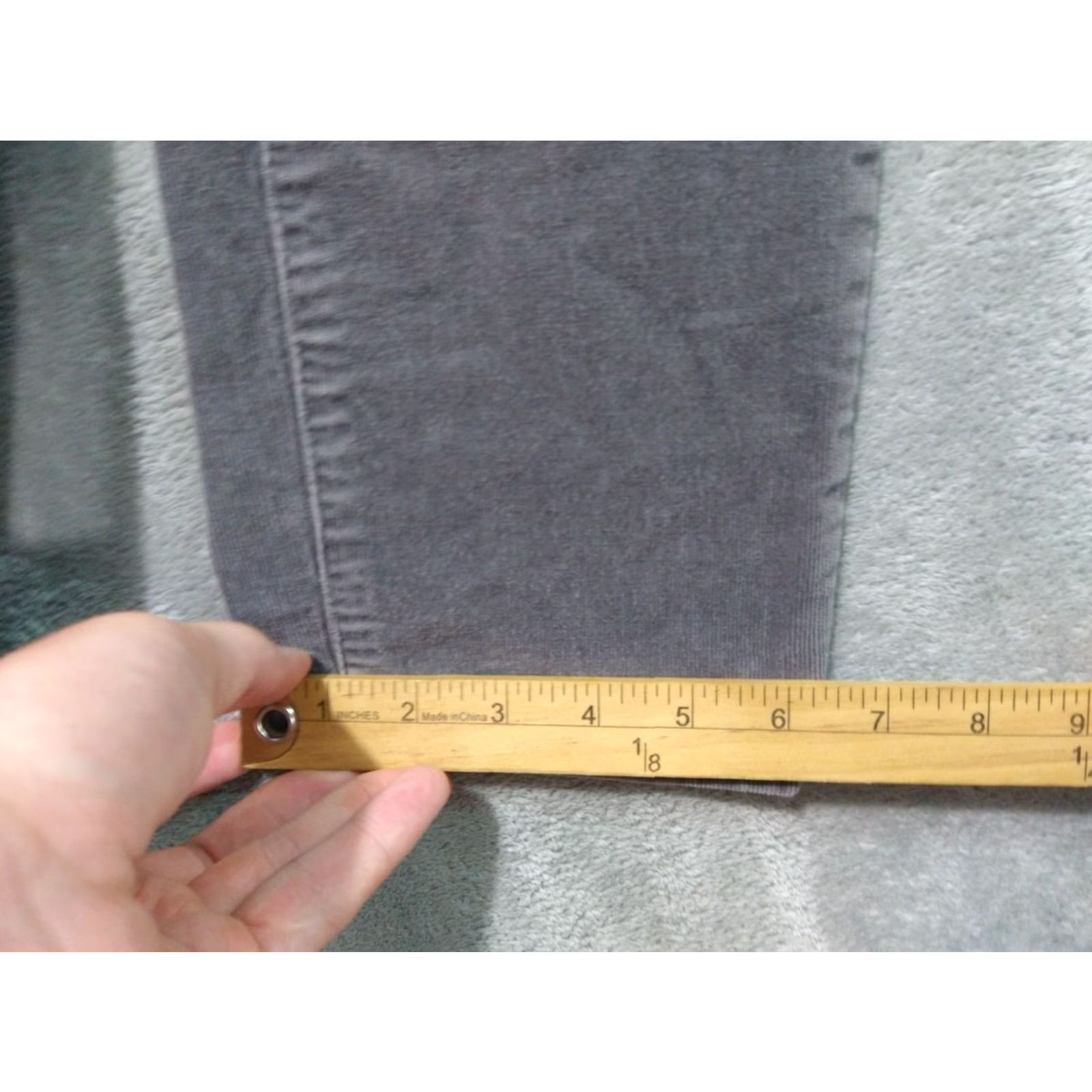 NYDJ NYDJ Pants Womens 6 Gray Corduroy Mid Rise Stretch Girlfriend Chino Size 28" / US 6 / IT 42 - 6 Thumbnail