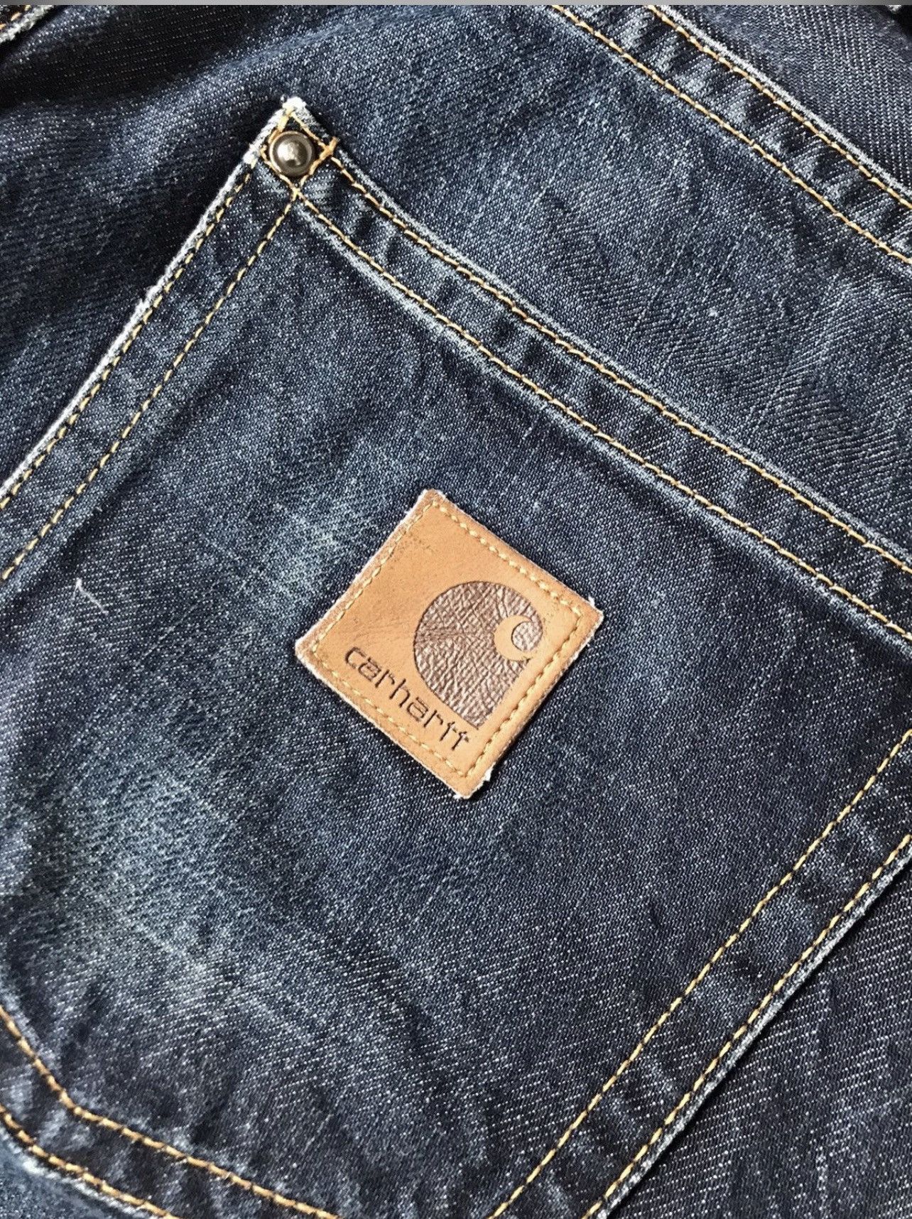 Carhartt Carhartt Vintage Indigo Denim Pants Leather Tab Size US 34 / EU 50 - 4 Thumbnail