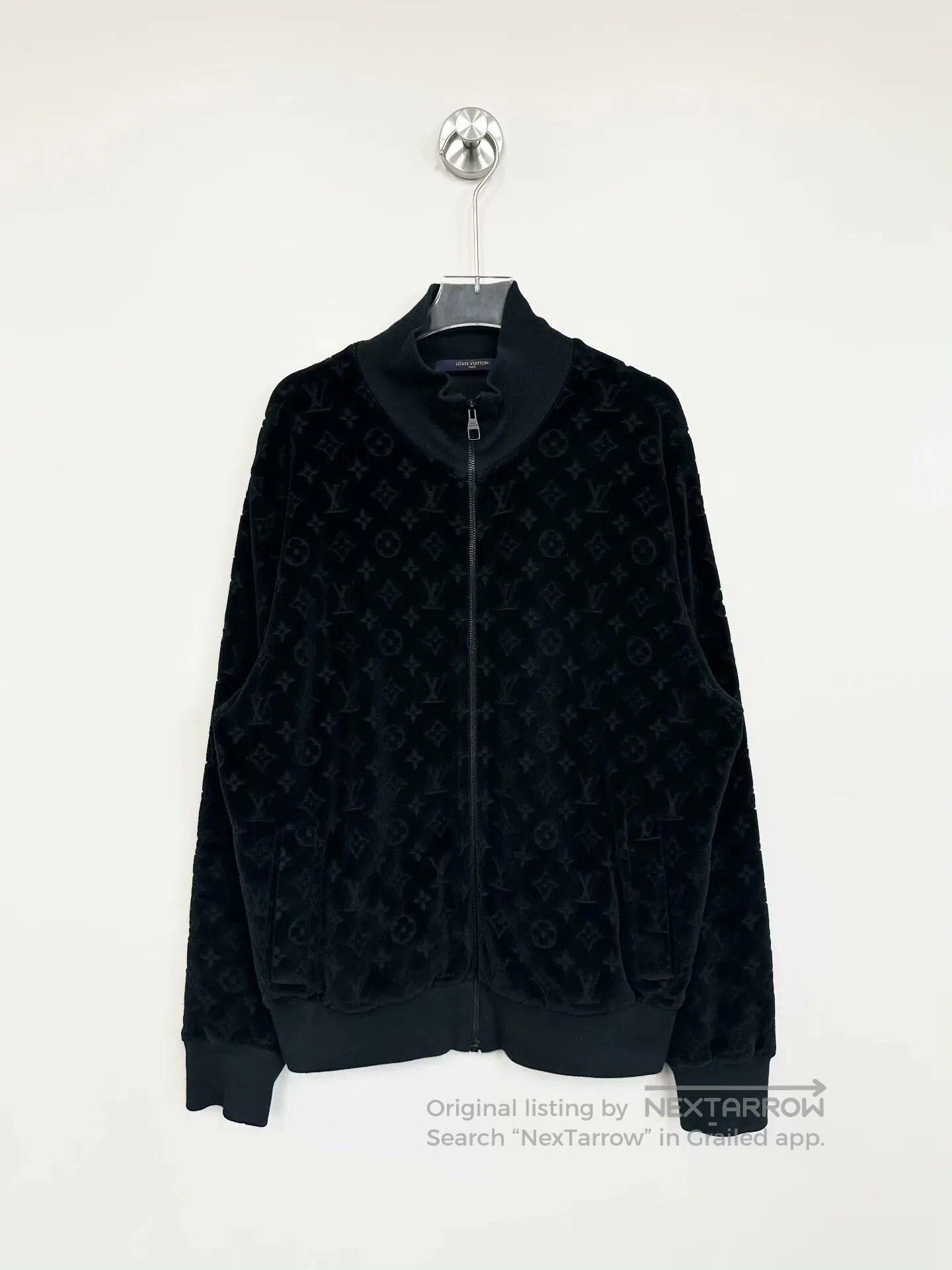 Louis Vuitton Louis Vuitton Black Velvet Zip Jacket. Size US L / EU 52-54 / 3 - 1 Thumbnail