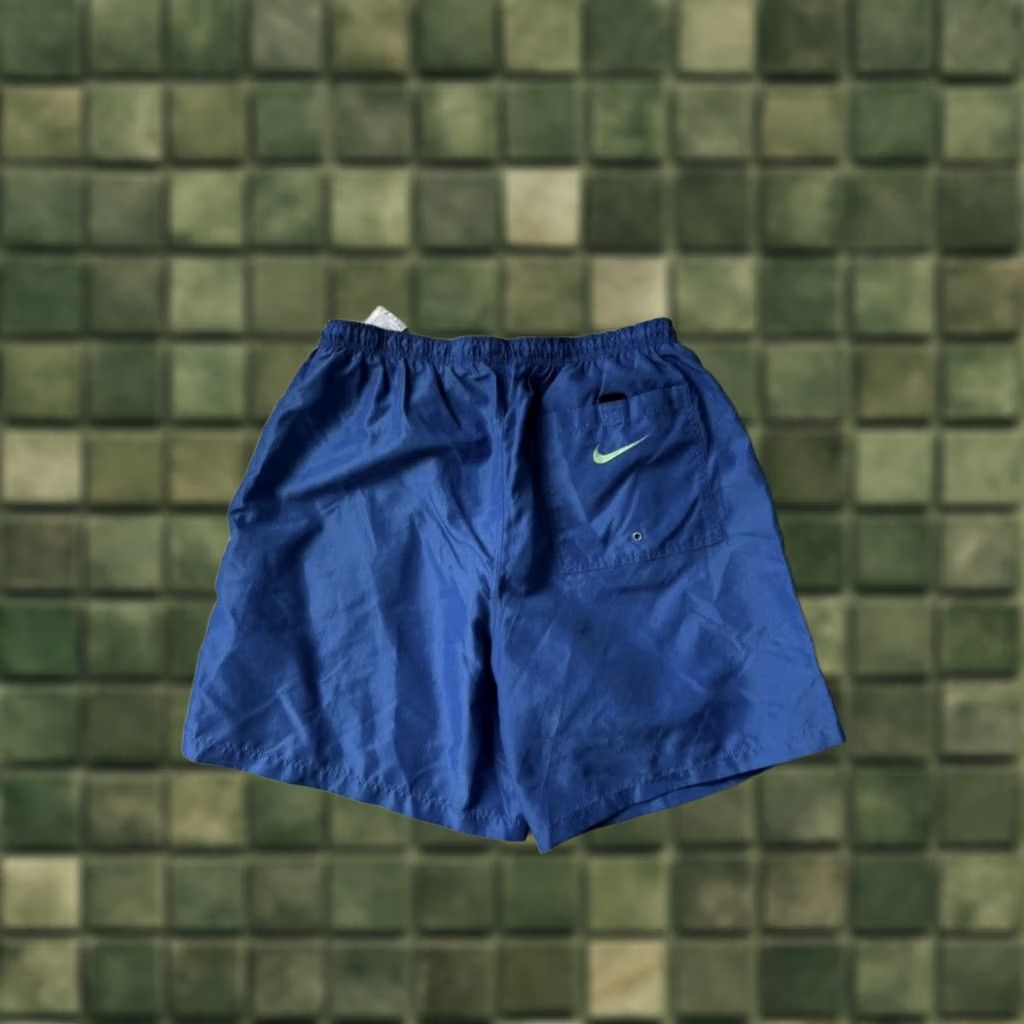 Nike VINTAGE NIKE BLUE NYLON SHORTS LOGO 90s XL MEN Size US 36 / EU 52 - 1 Thumbnail