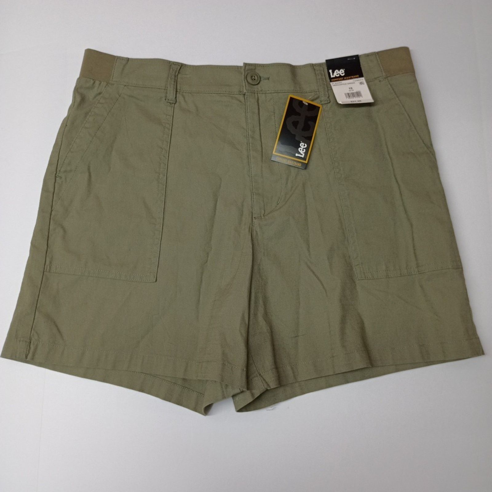 Lee Lee Comfort Waistband Green Shorts Women's Size 18 6" Inseam Size 40" / US 18 - 1 Thumbnail