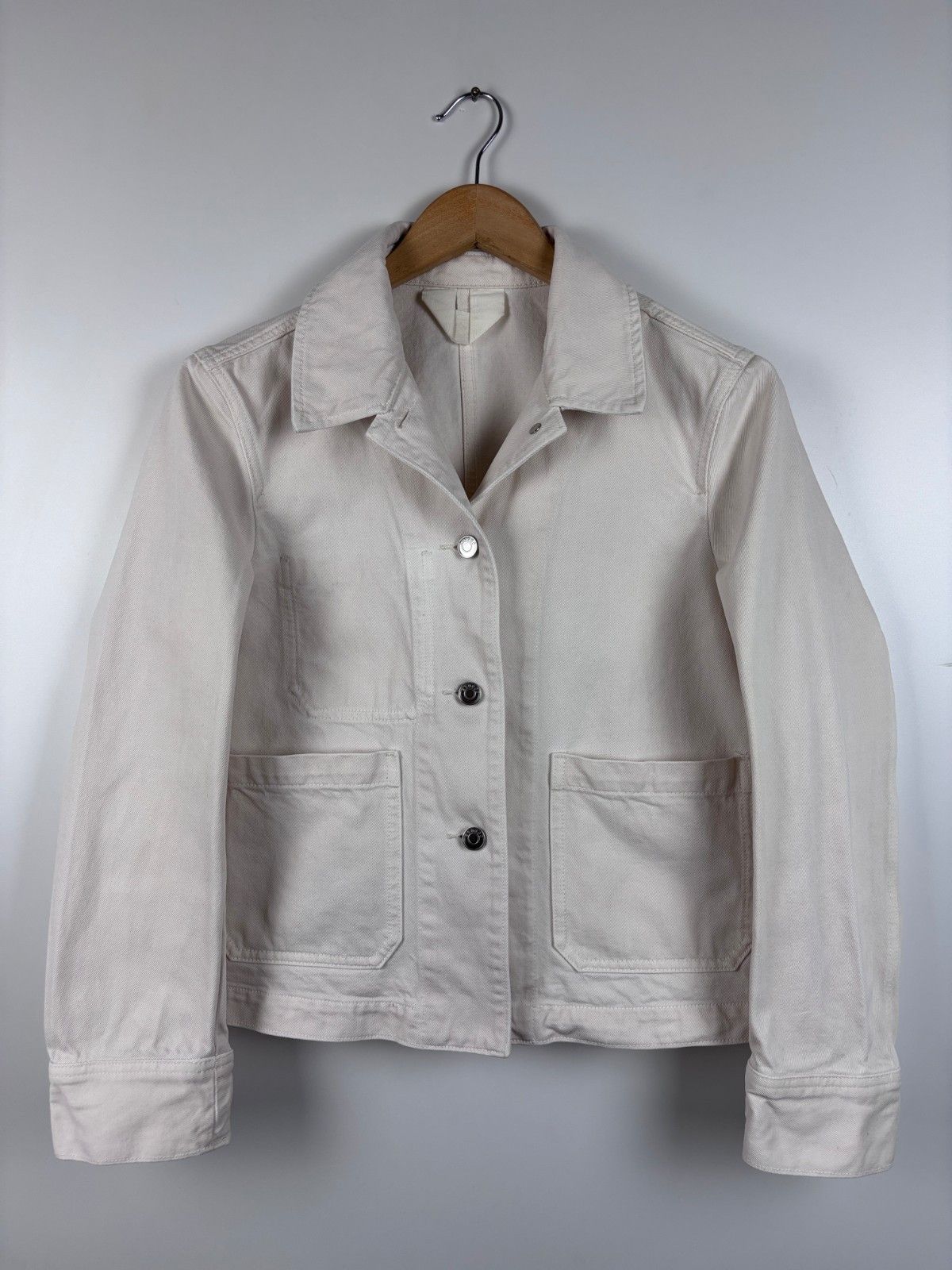 Arket Arket Denim Button Up Casual Jacket White Beige Size 34 Size XS / US 0-2 / IT 36-38 - 1 Thumbnail