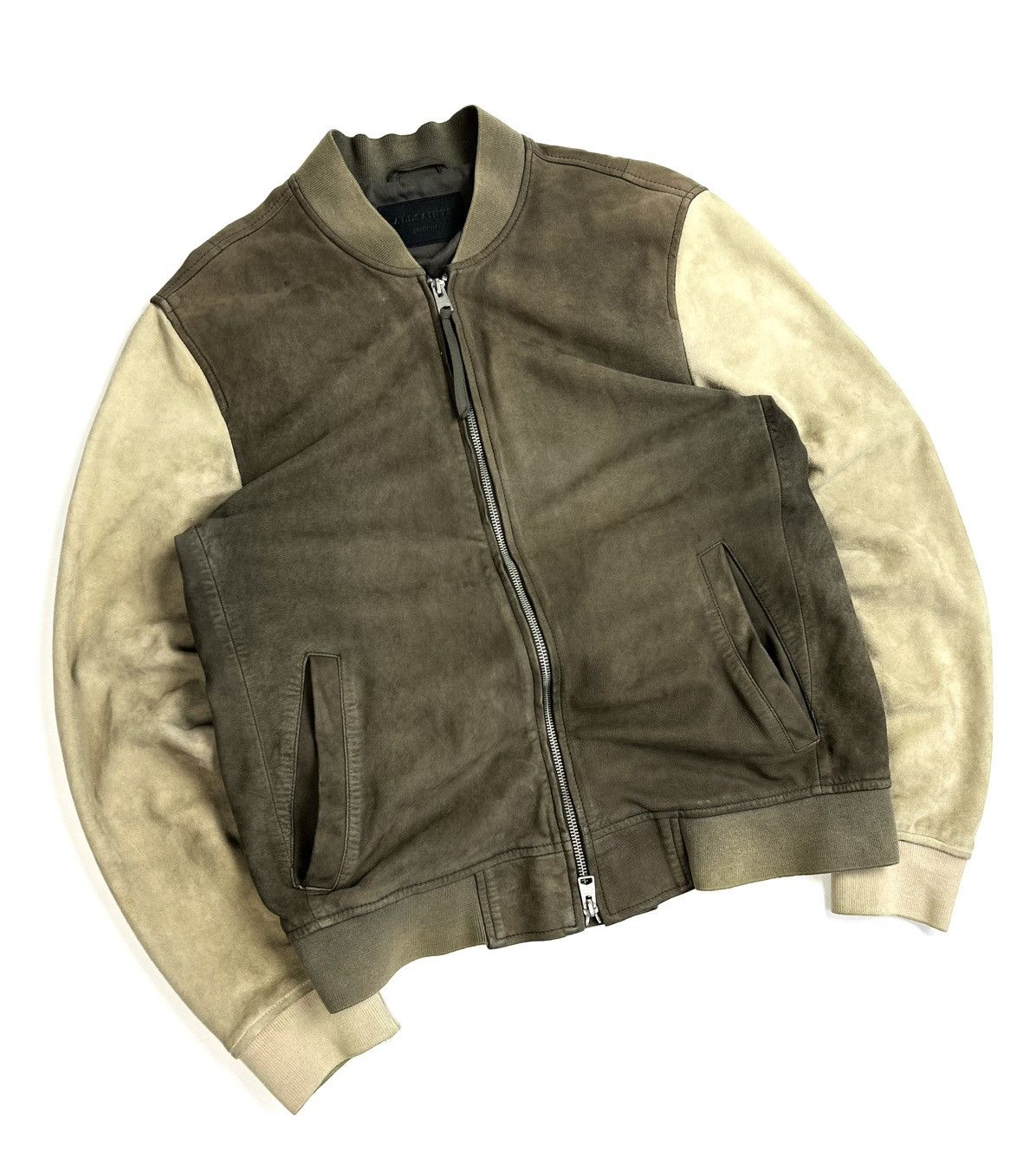 Allsaints Vintage AllSaints Leather Bomber Jacket Double Colour y2k Size US M / EU 48-50 / 2 - 2 Thumbnail