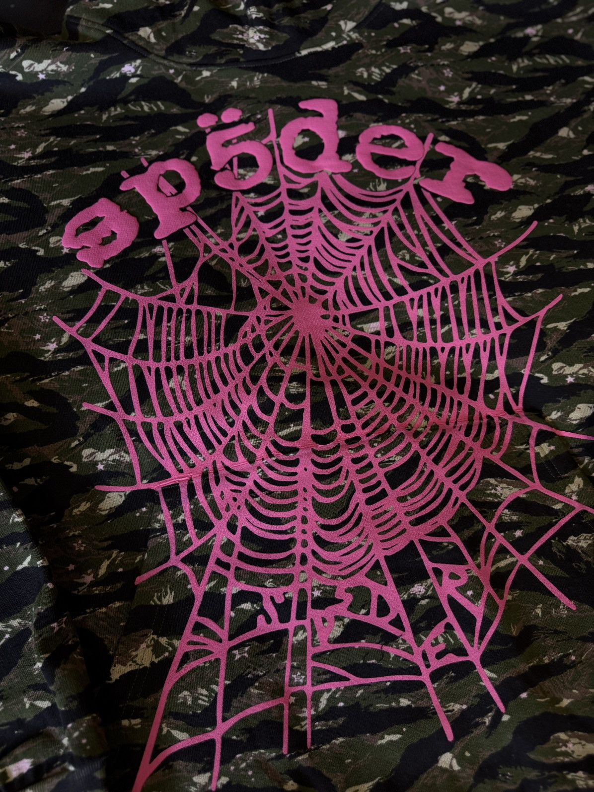 Sp5der Worldwide Green Camo Hoodie Size XL (NEW) Menswear