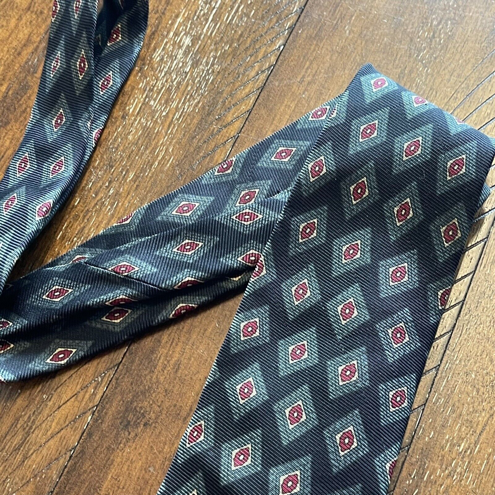 Polo Ralph Lauren Vtg Polo Ralph Lauren Geometric 100% Silk Tie Handmade USA 2 Size ONE SIZE - 3 Thumbnail