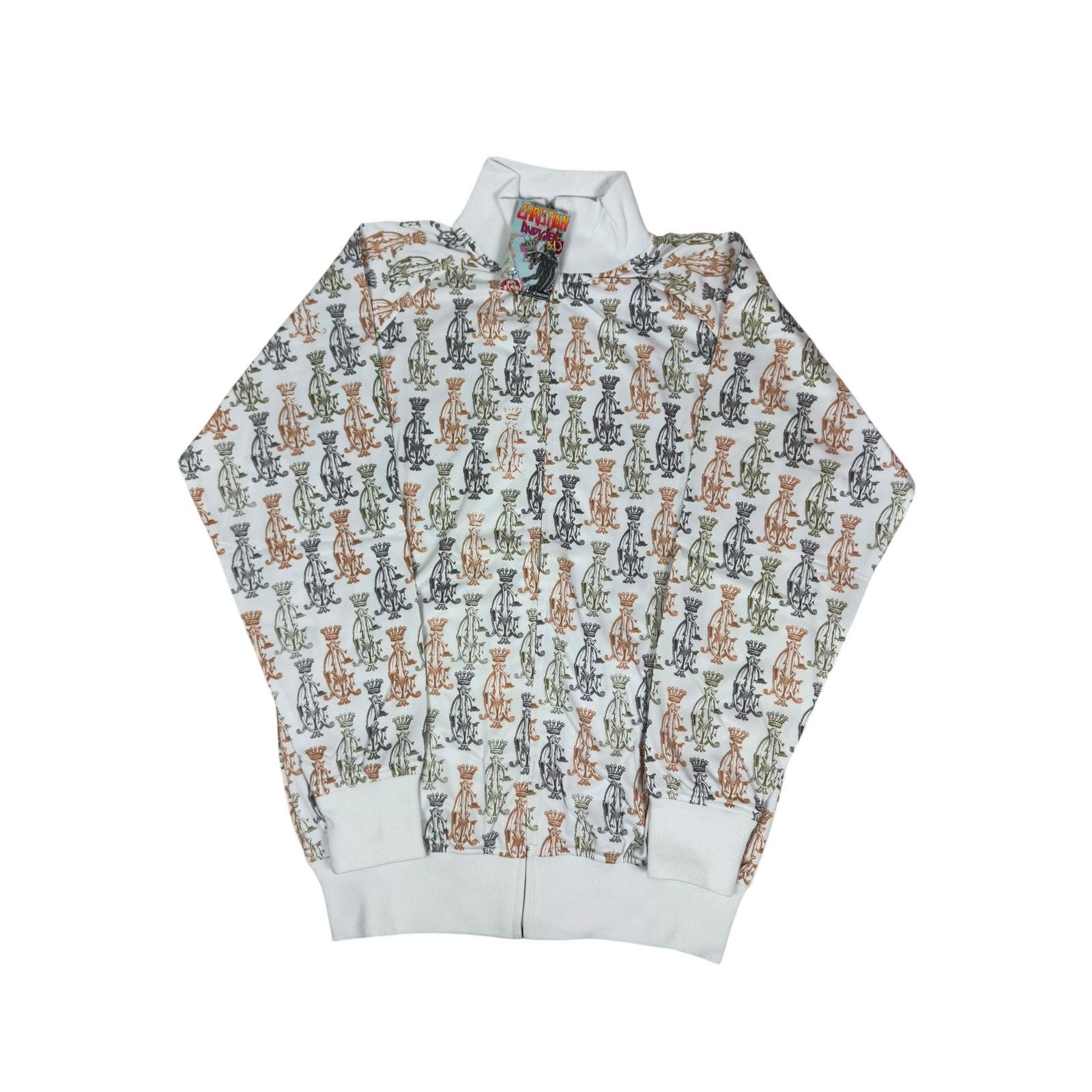 Christian Audigier Men's Multicolor Cotton Full Zip Jacket L